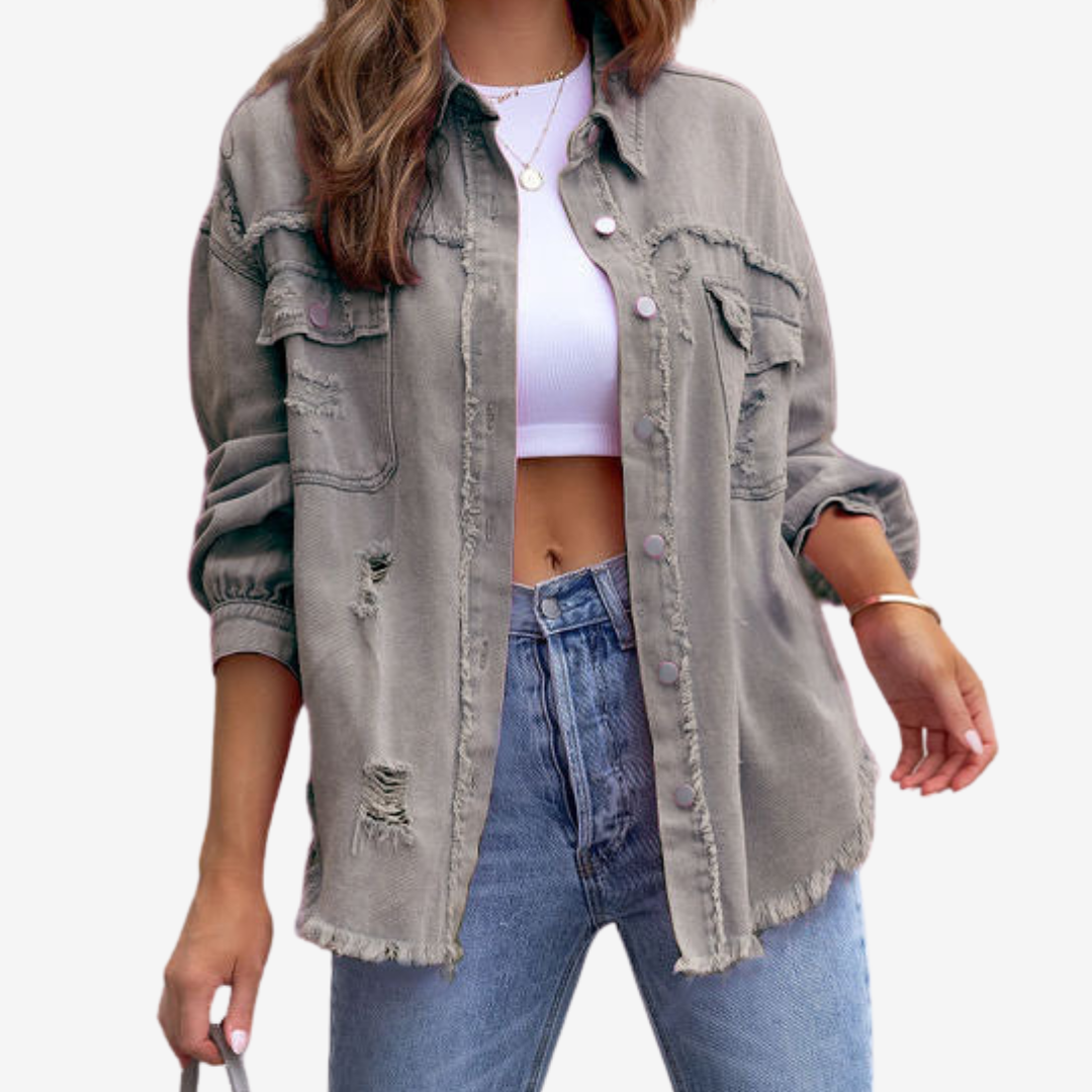 Clarina™ Oversized Denim Jacket