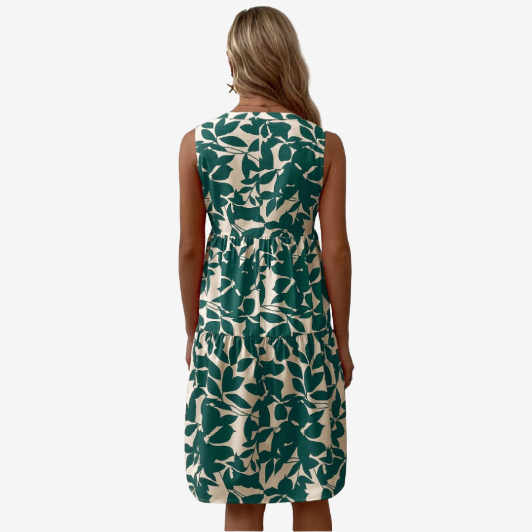 Séraphine™ Midi with Leafy Patterns
