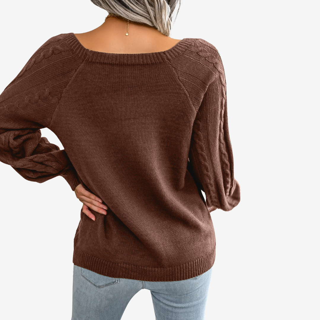 Meli™ Decorative Button Sweater