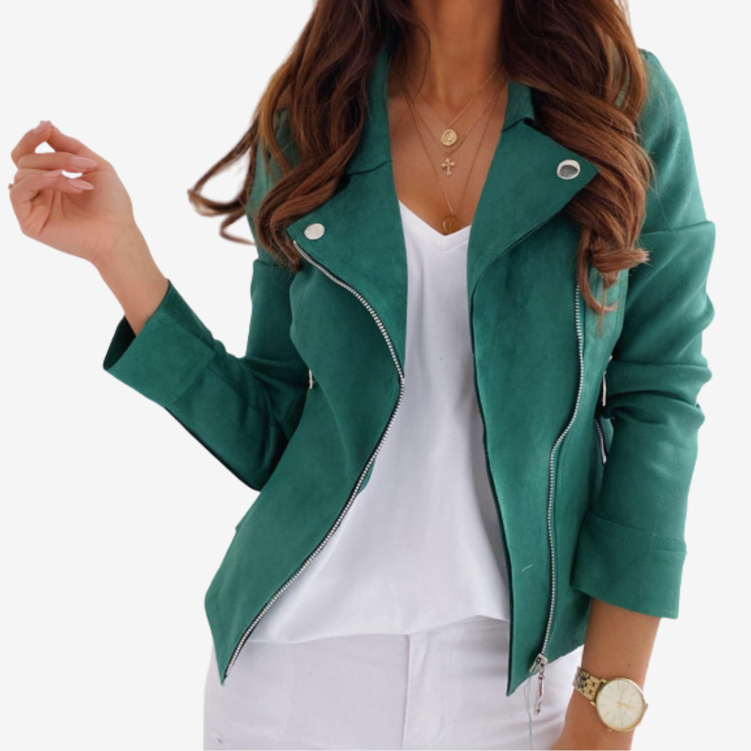 Adoria™ Elegant Leather Jacket