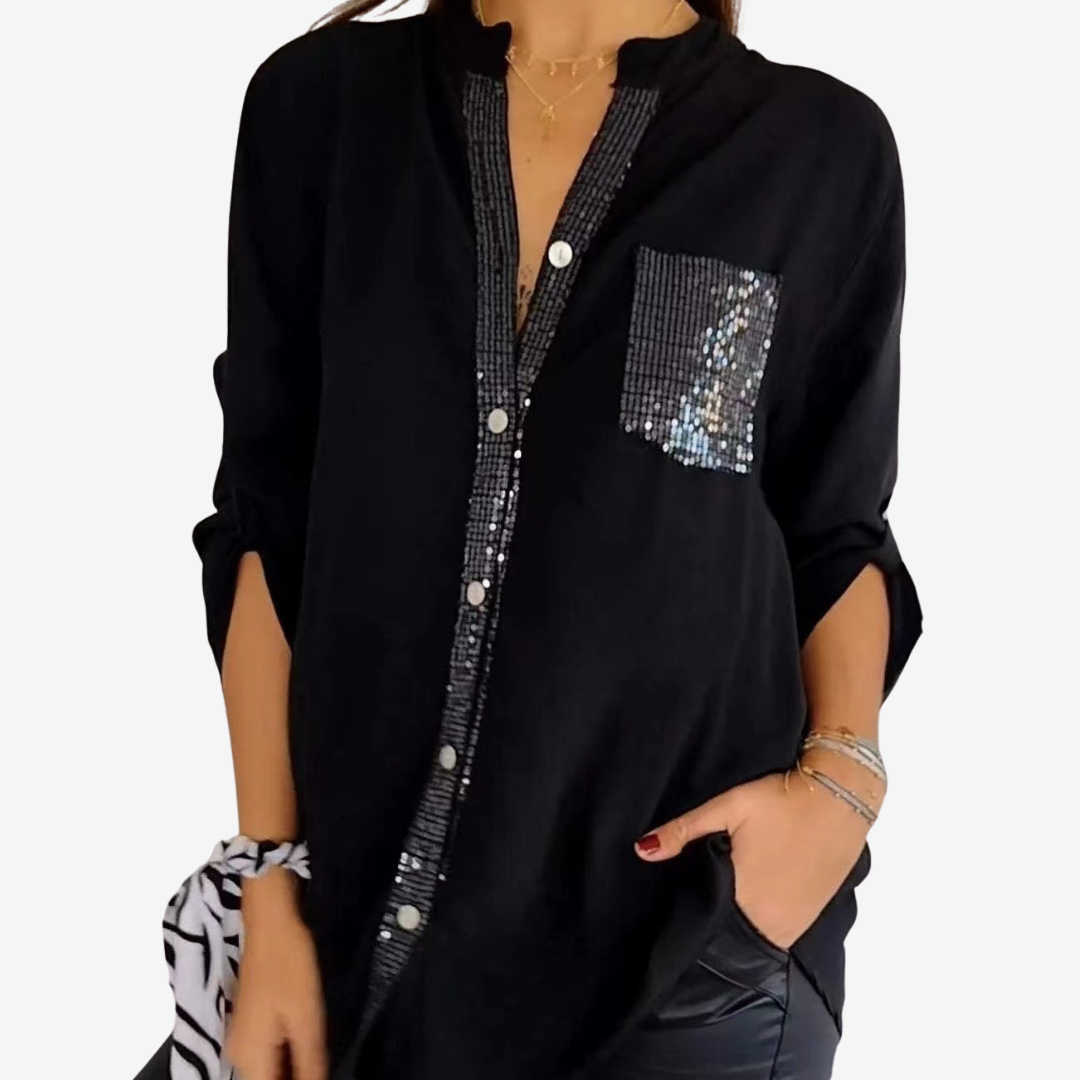 Elyn™ Sequined Pocket Shirt