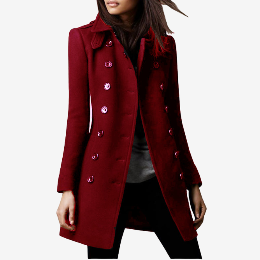Rosellea™ Elegant Button-Down Coat