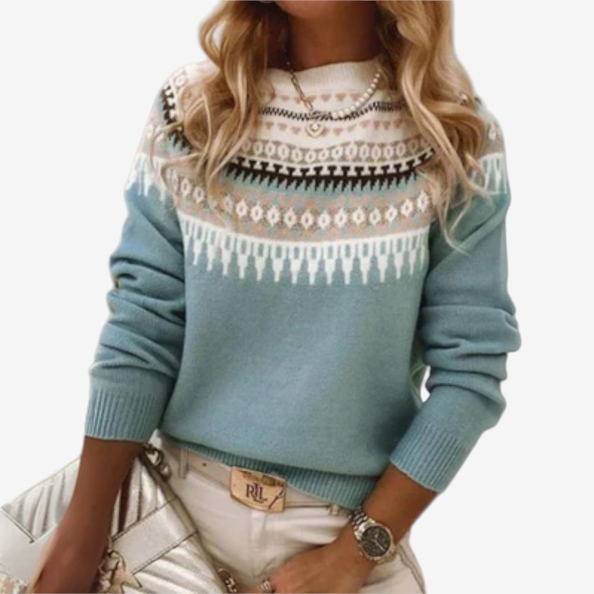 Lina™ Elegant Patterned Sweater