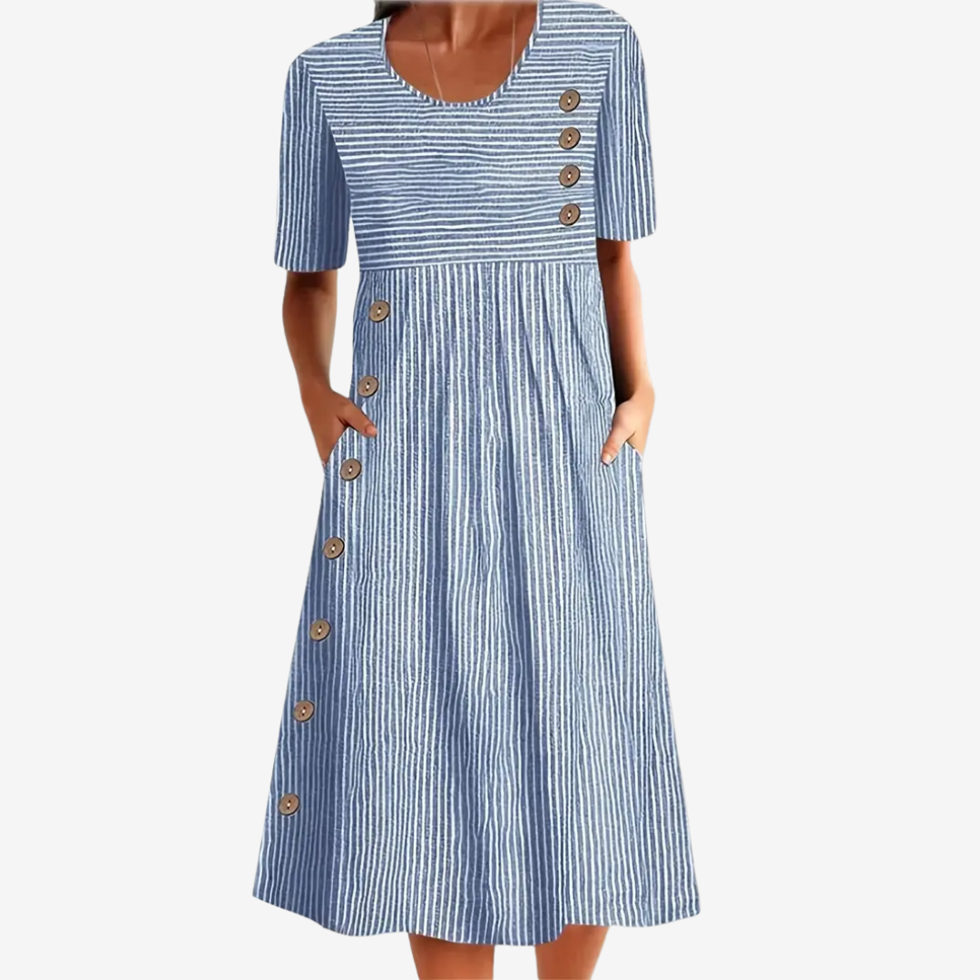 Liora™ Retro Striped Midi