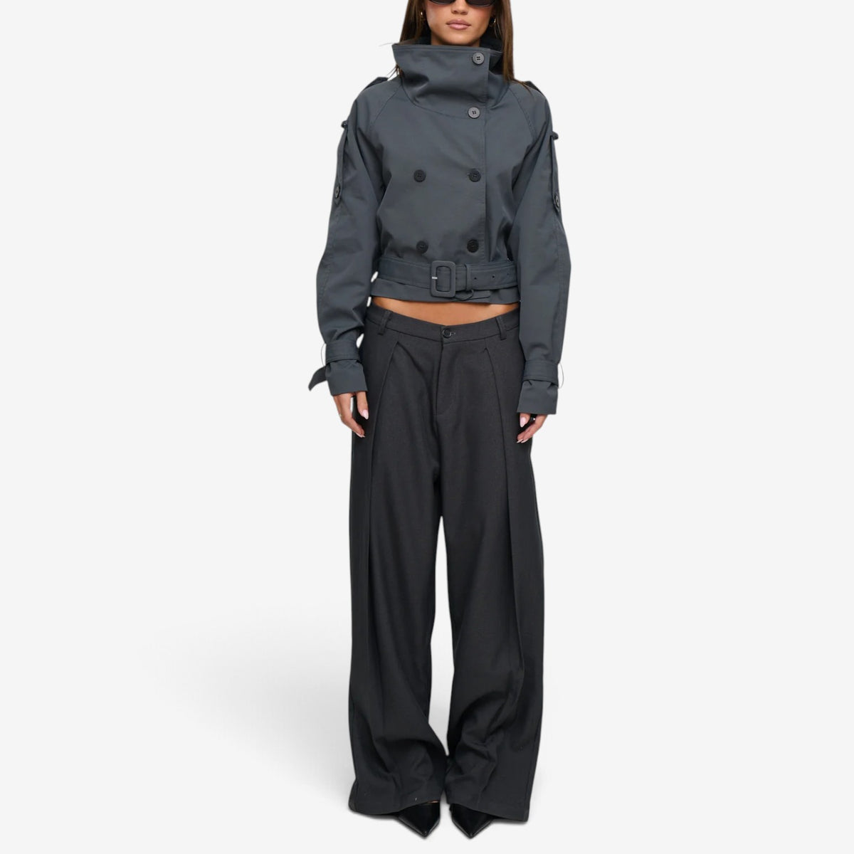 Victorine™ High Collar Cropped Jacket