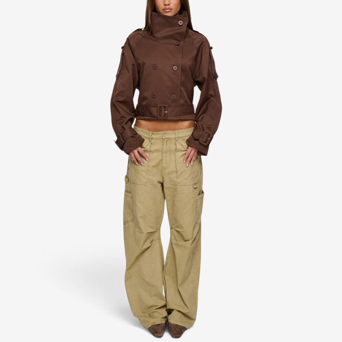 Victorine™ High Collar Cropped Jacket