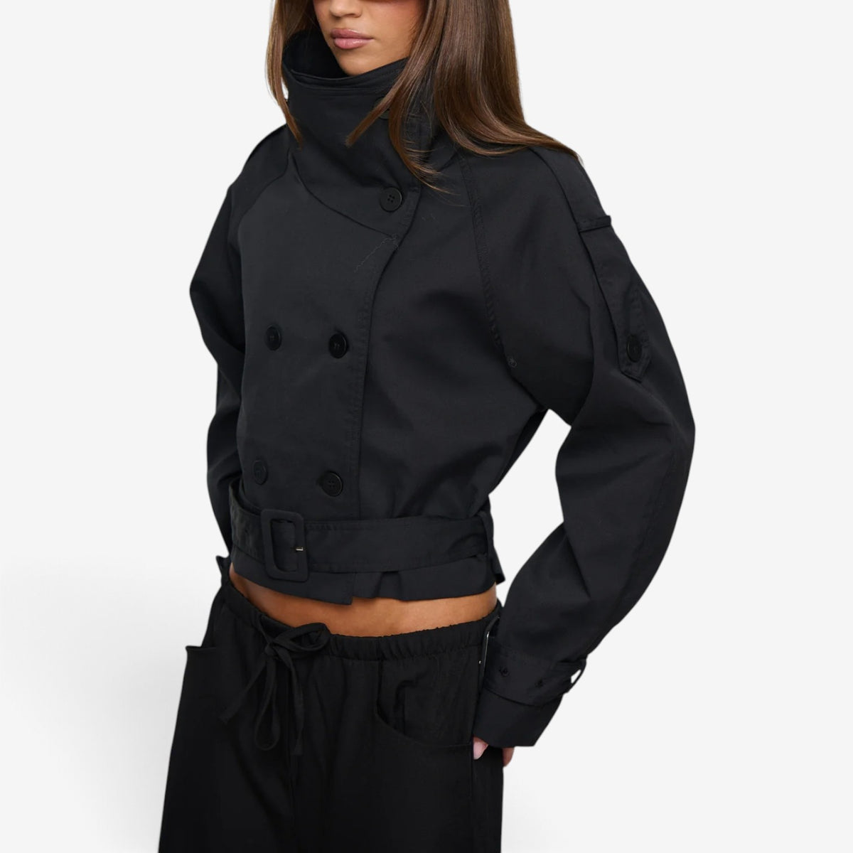 Victorine™ High Collar Cropped Jacket