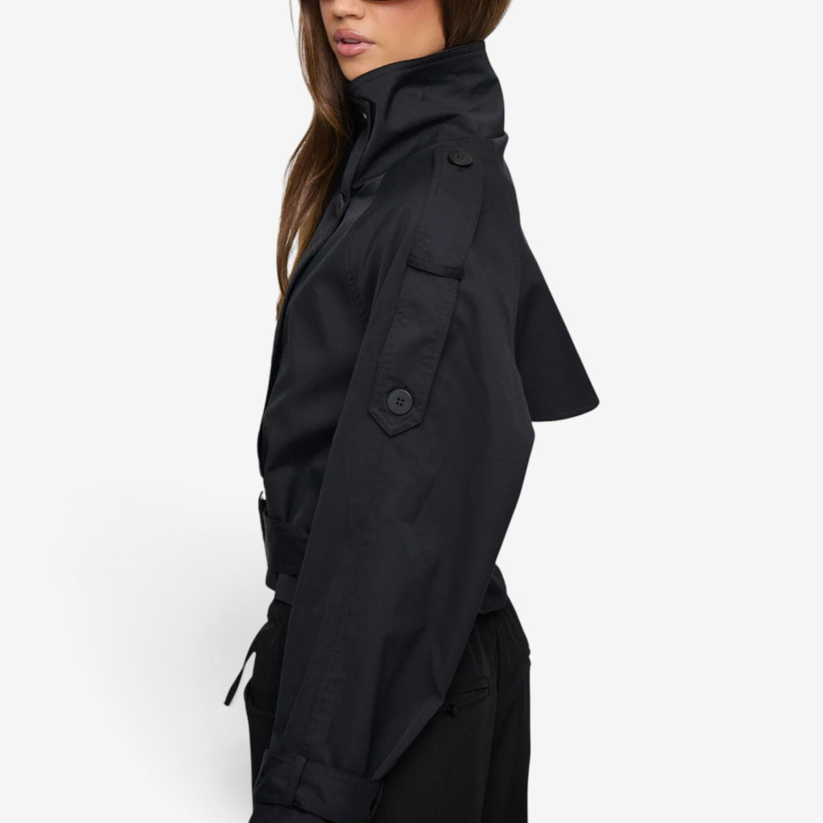 Victorine™ High Collar Cropped Jacket