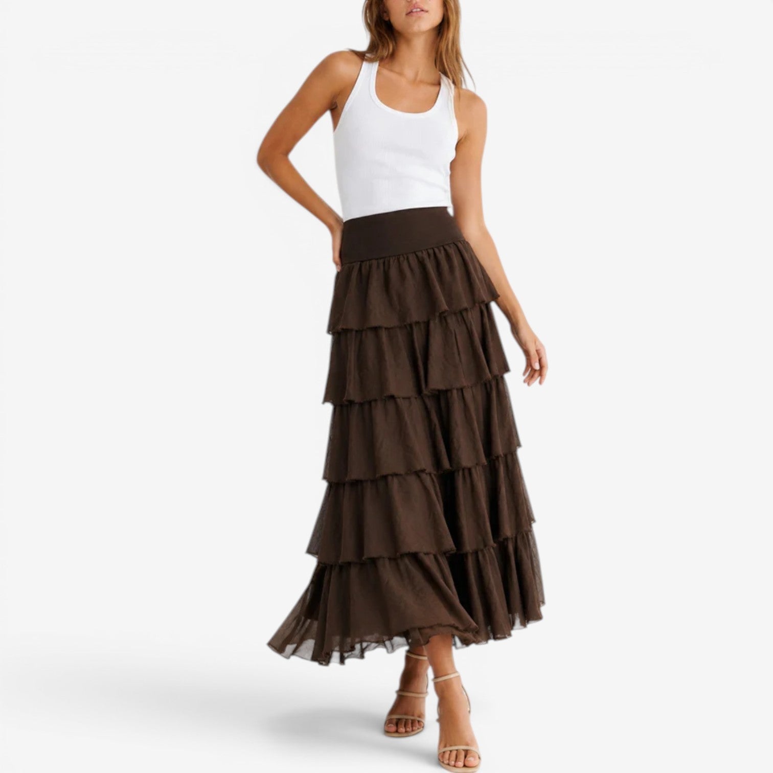 Eurea™ Long flounced skirt