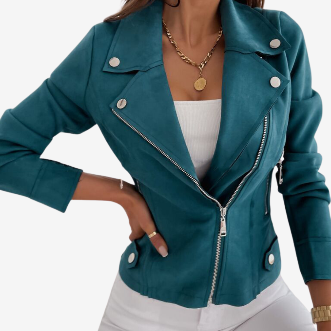 Adoria™ Elegant Leather Jacket