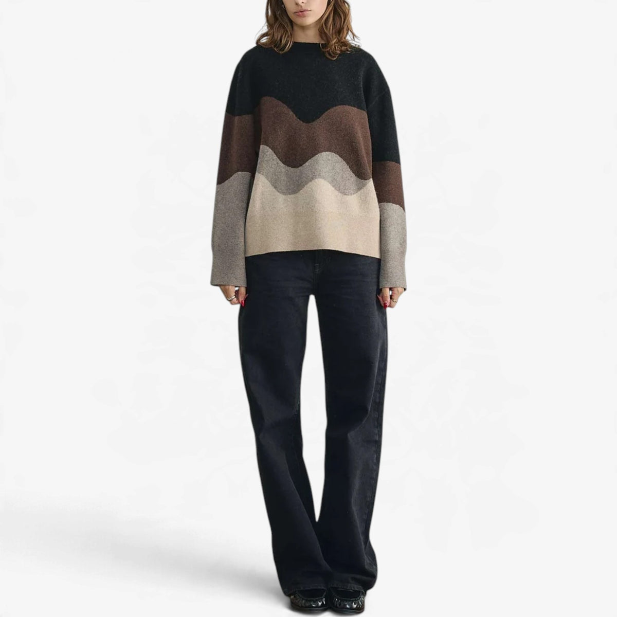 Odessa™ Wave Colorblock Knit Sweater