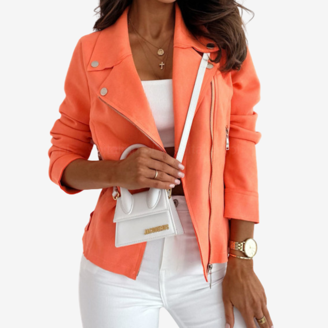 Adoria™ Elegant Leather Jacket