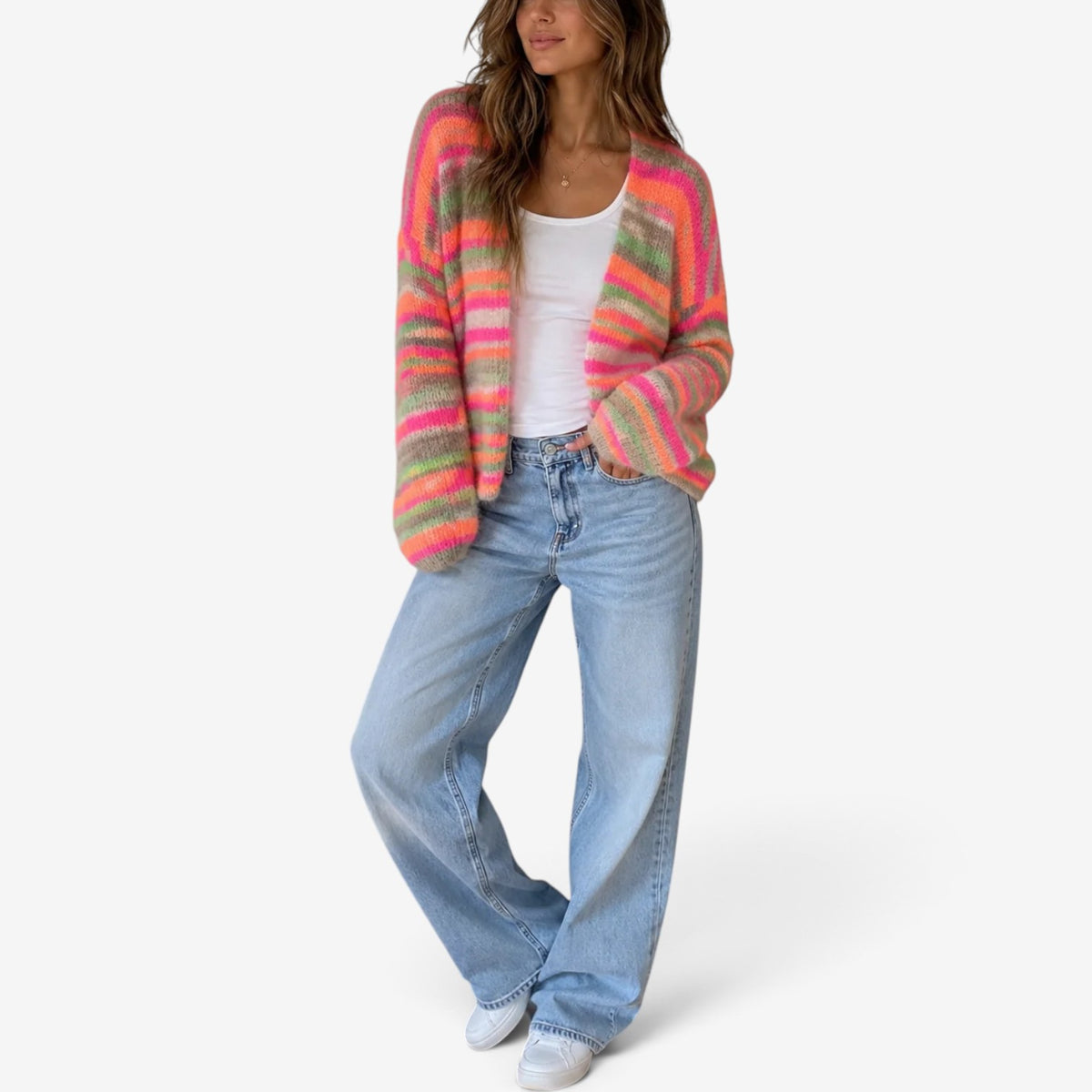 Coralie™ Multicolor Striped Cardigan