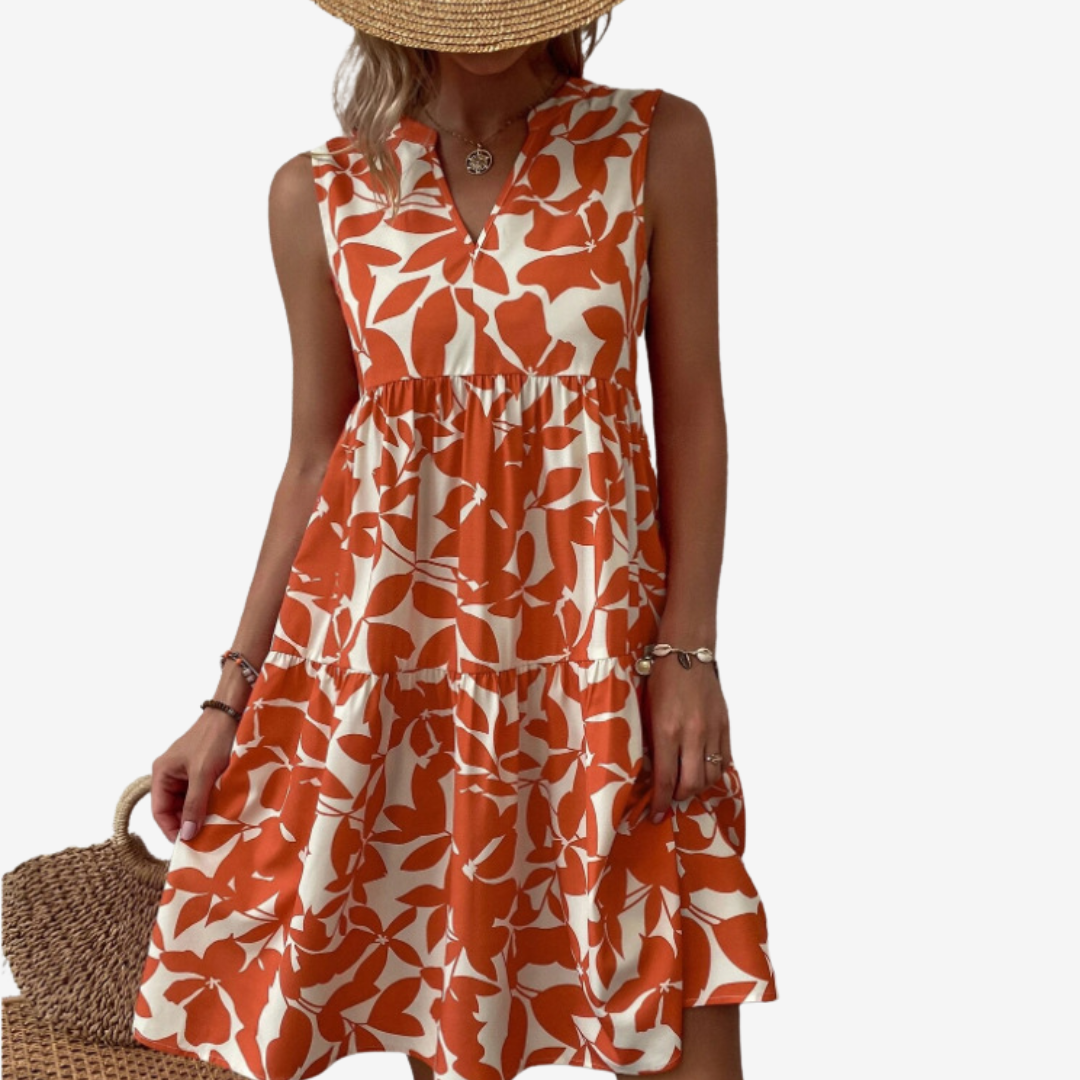 Séraphine™ Midi with Leafy Patterns