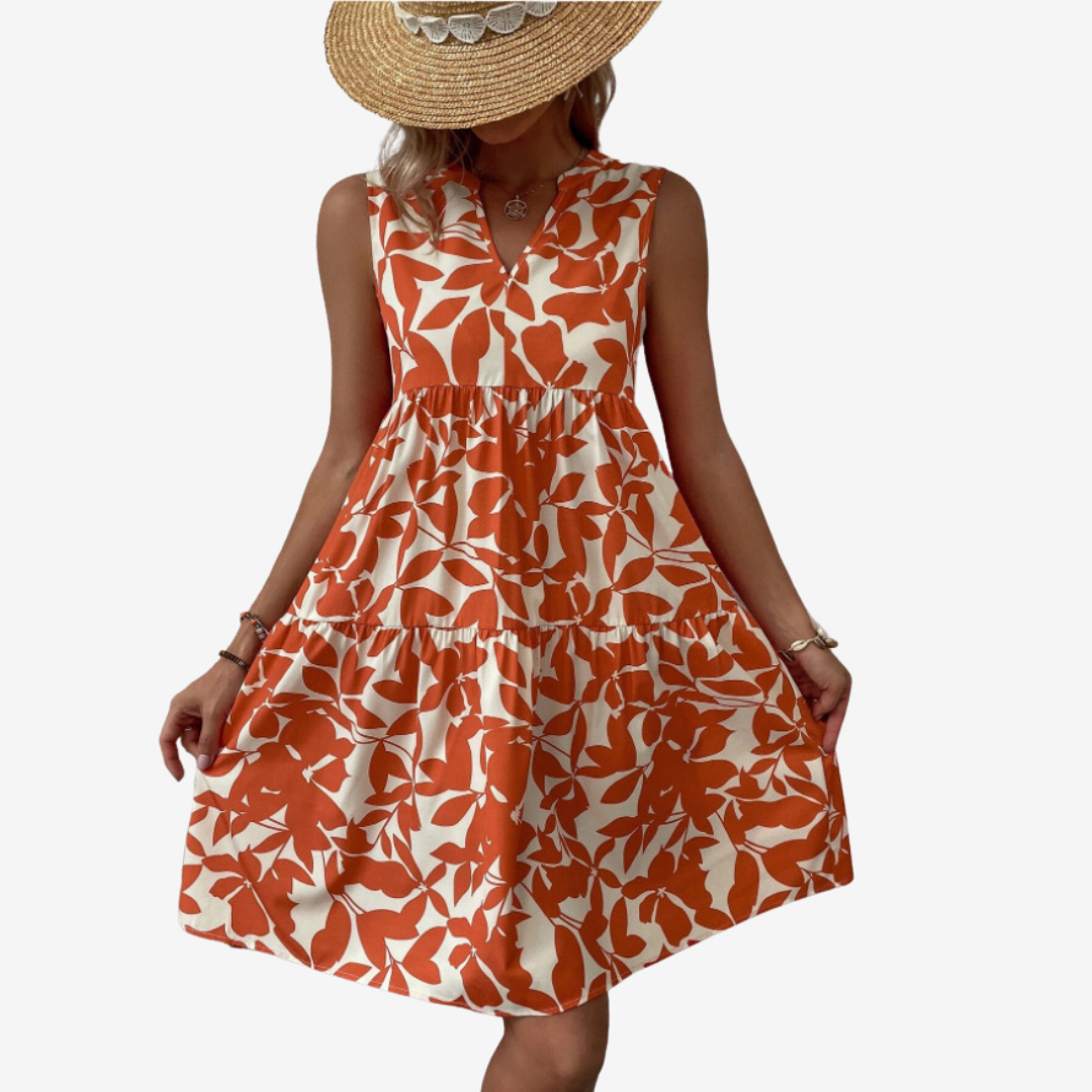 Séraphine™ Midi with Leafy Patterns