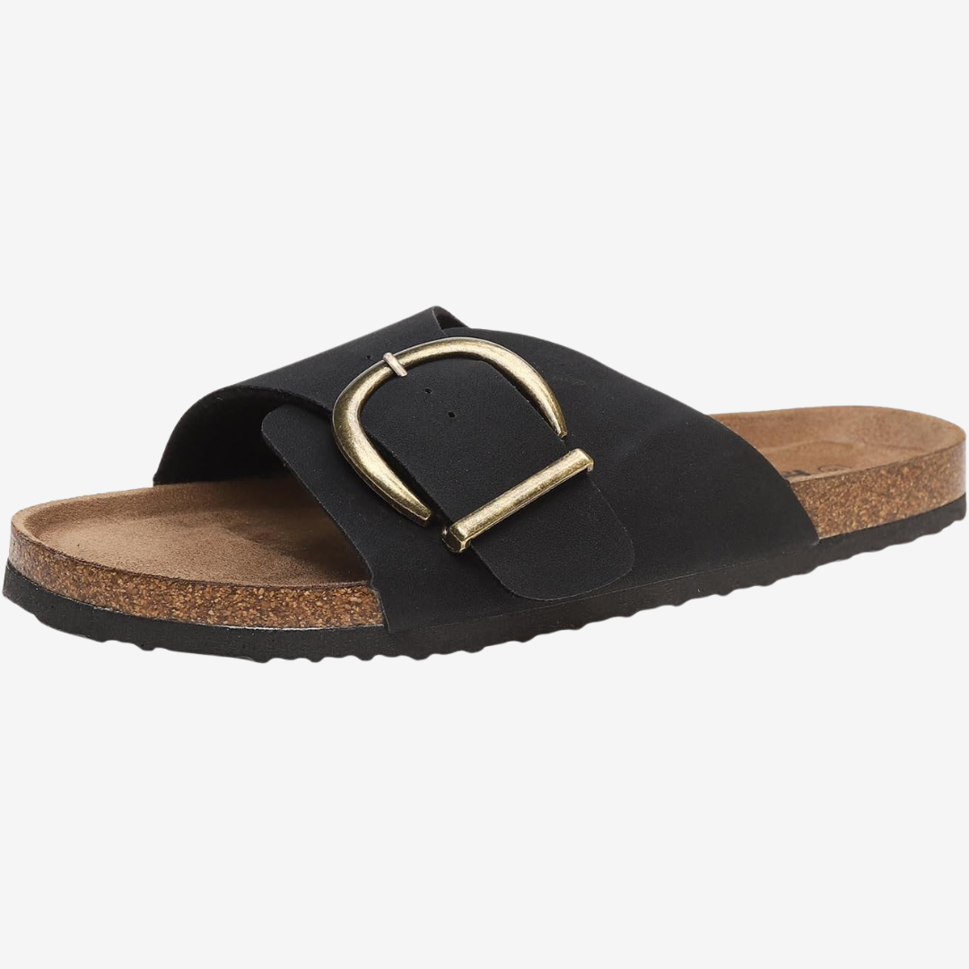 Sabine™ Gold Buckle Sandal