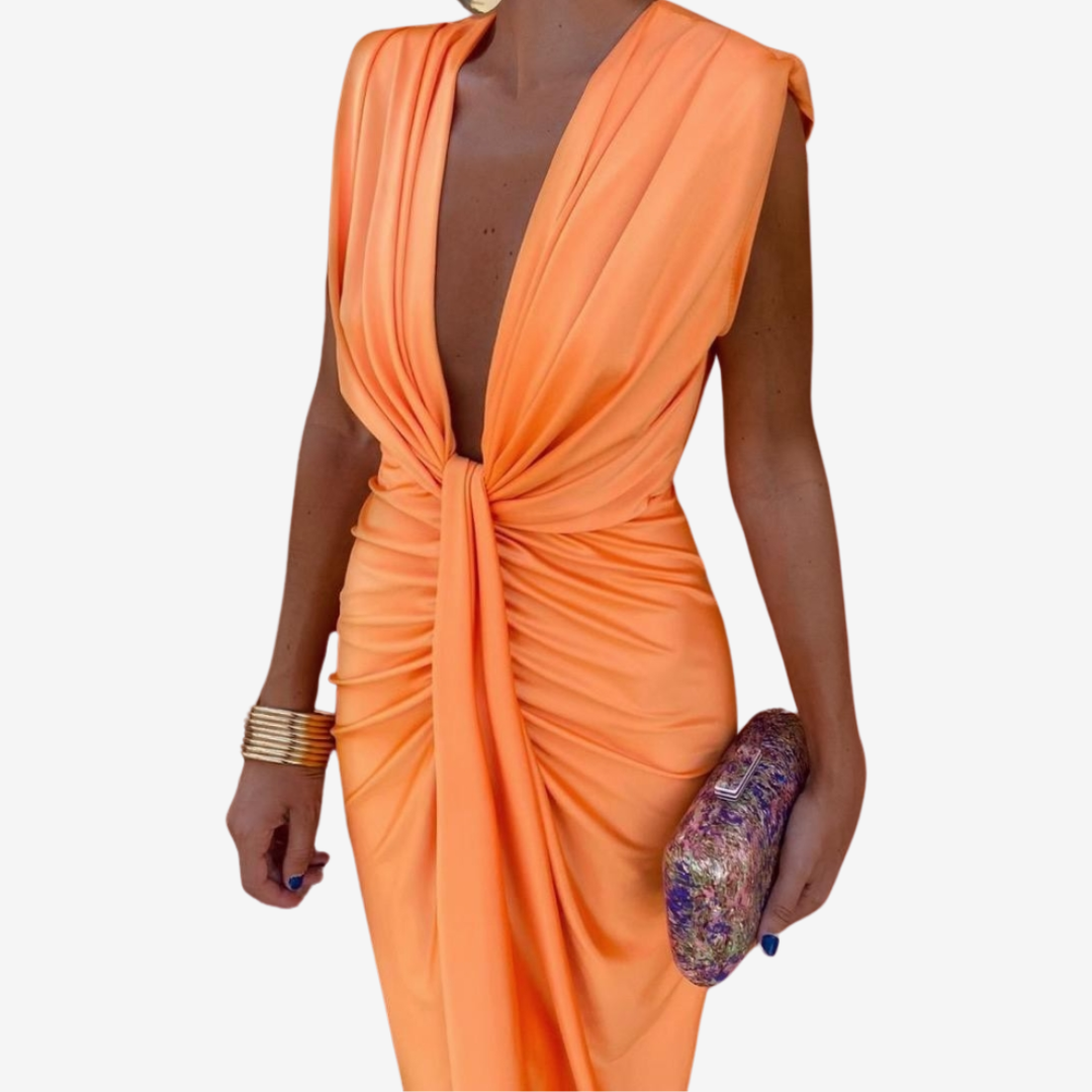 Assia™ Draped Midi Dress