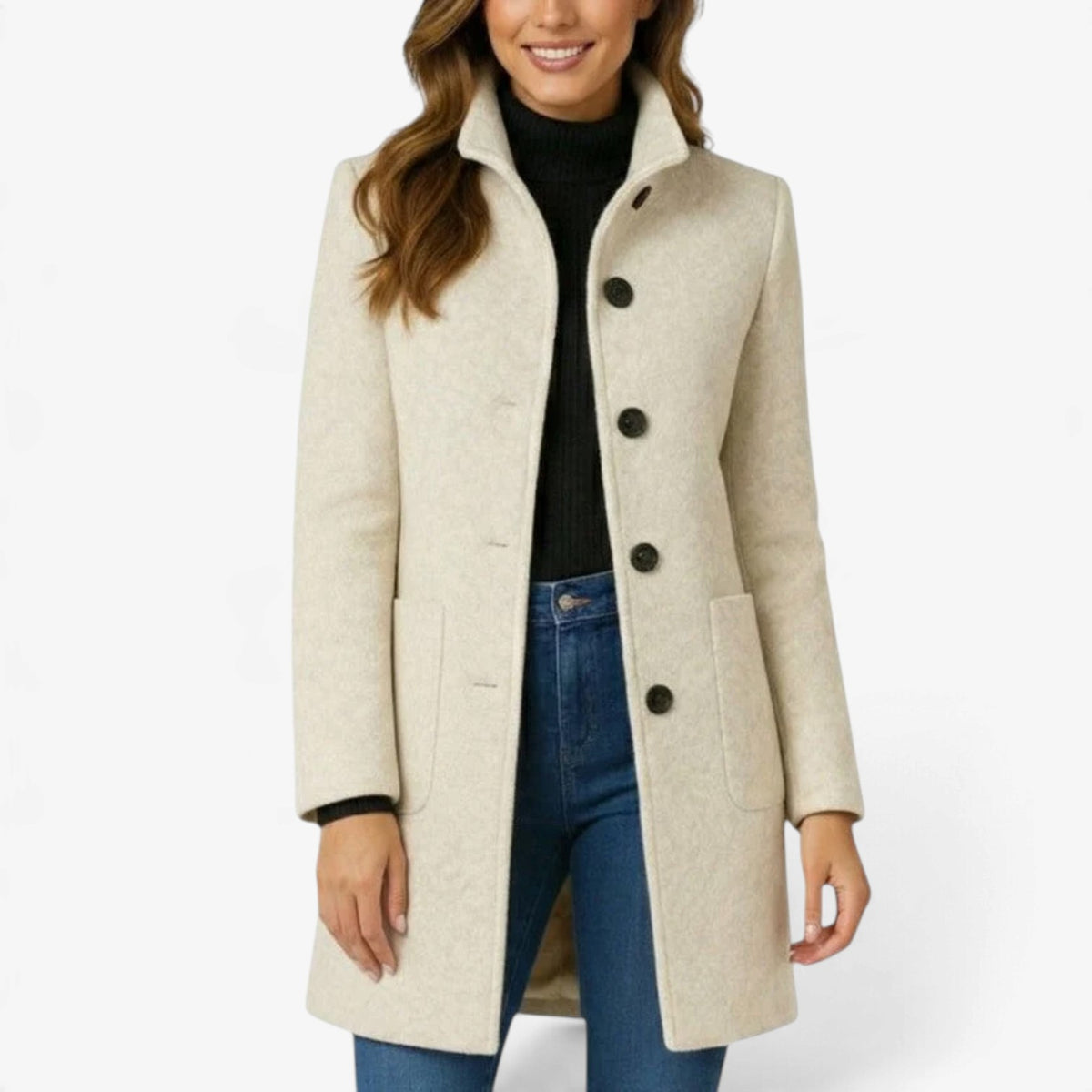 Evangeline™ Tailored Charcoal Overcoat