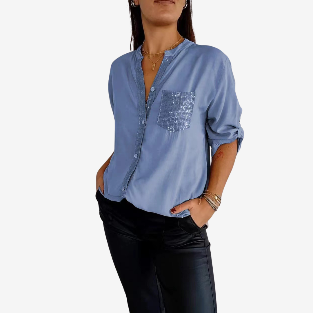 Elyn™ Sequined Pocket Shirt