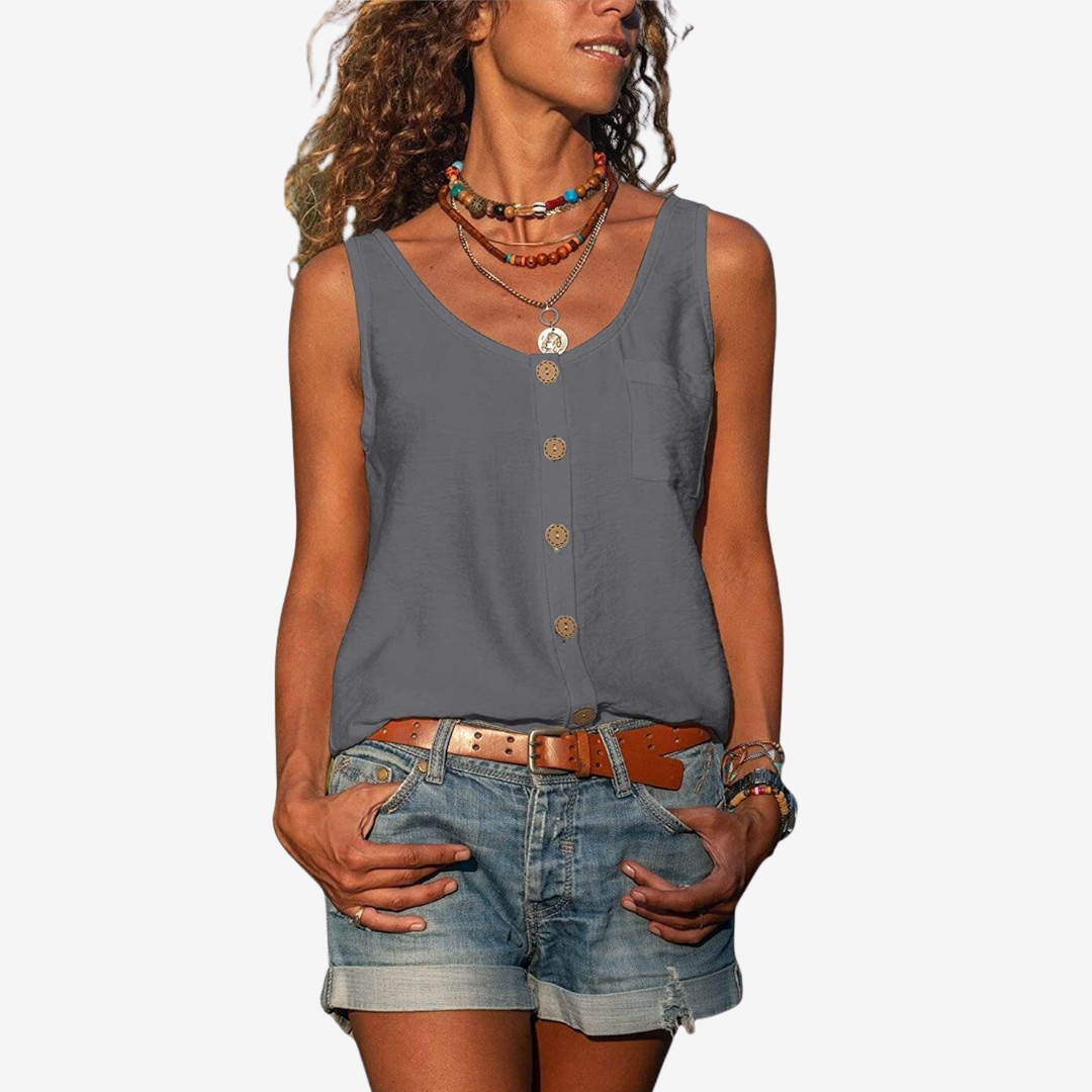 Sidra™ V-neck with buttons