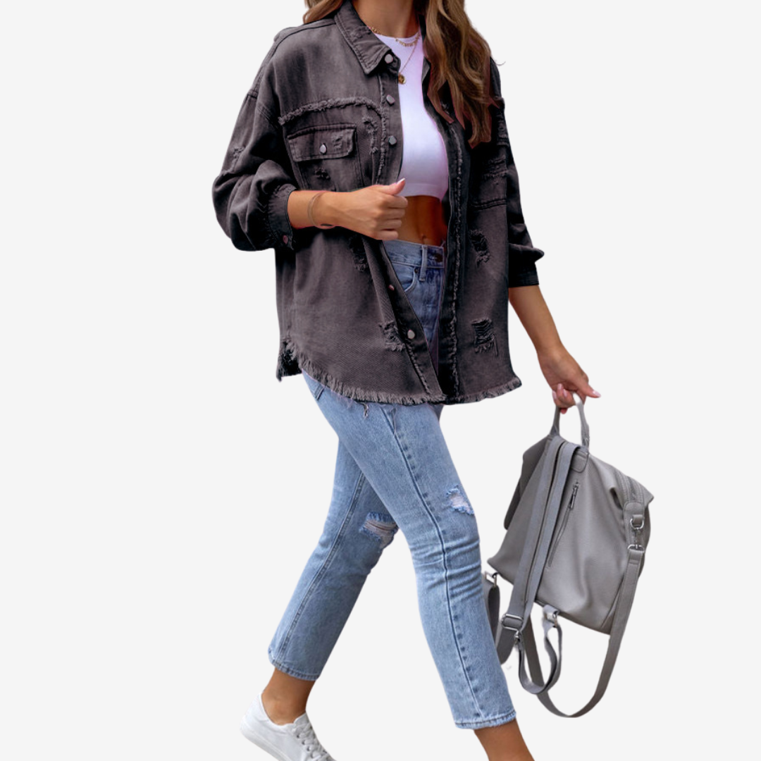 Clarina™ Oversized Denim Jacket