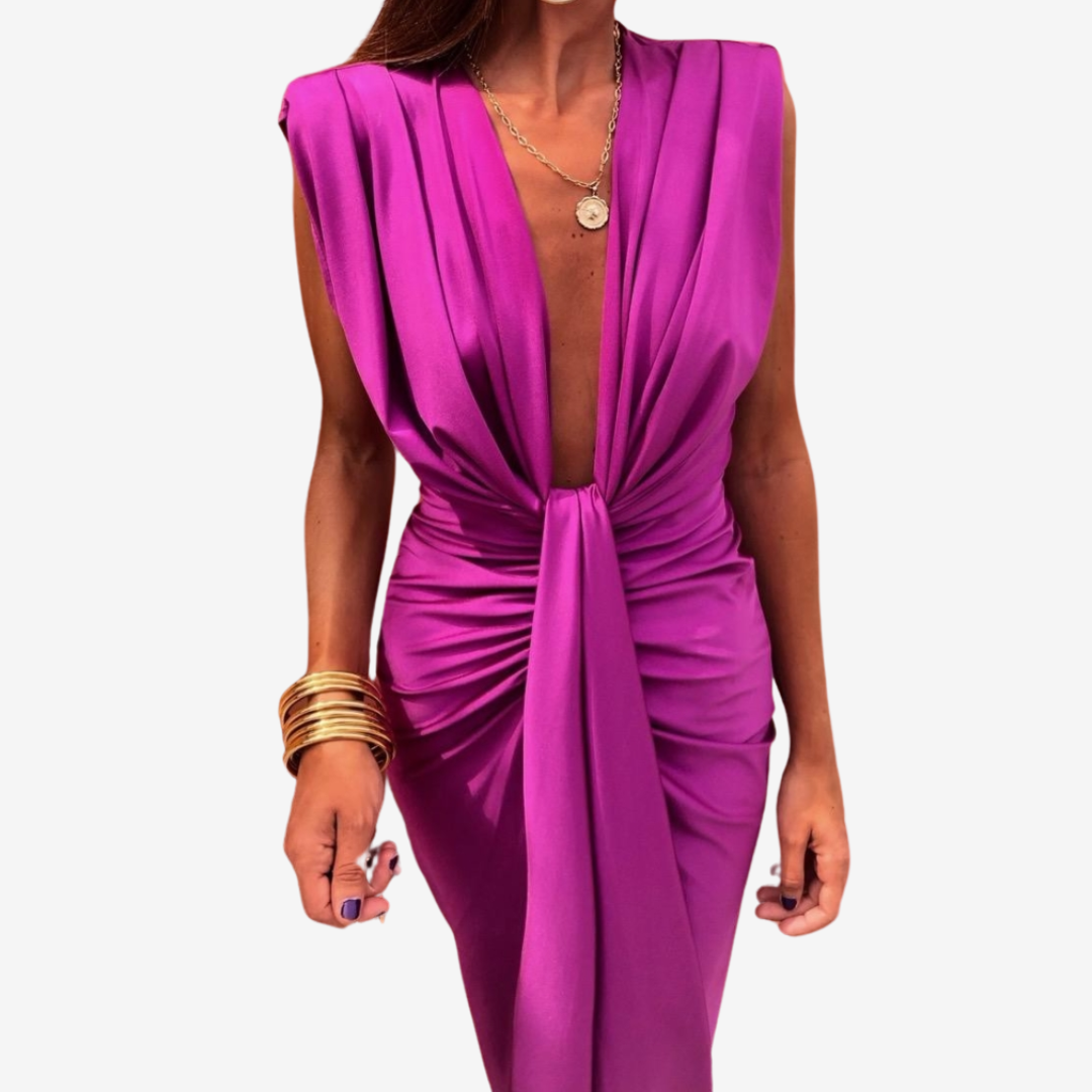 Assia™ Draped Midi Dress