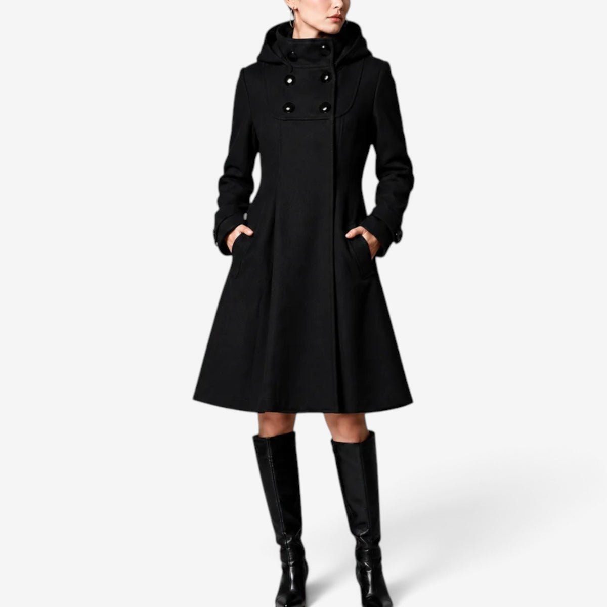 Beatrix™ Hooded Double-Breasted Coat