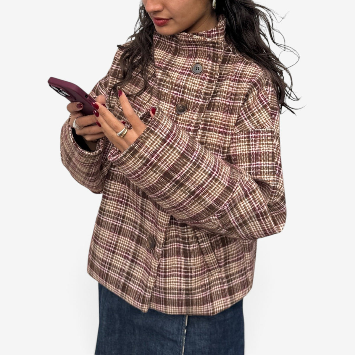 Marianne™ Cropped Plaid Jacket