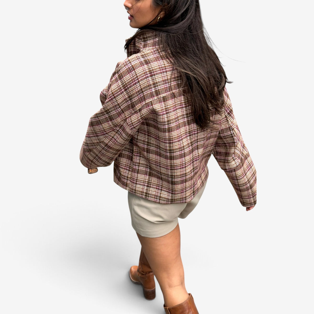 Marianne™ Cropped Plaid Jacket