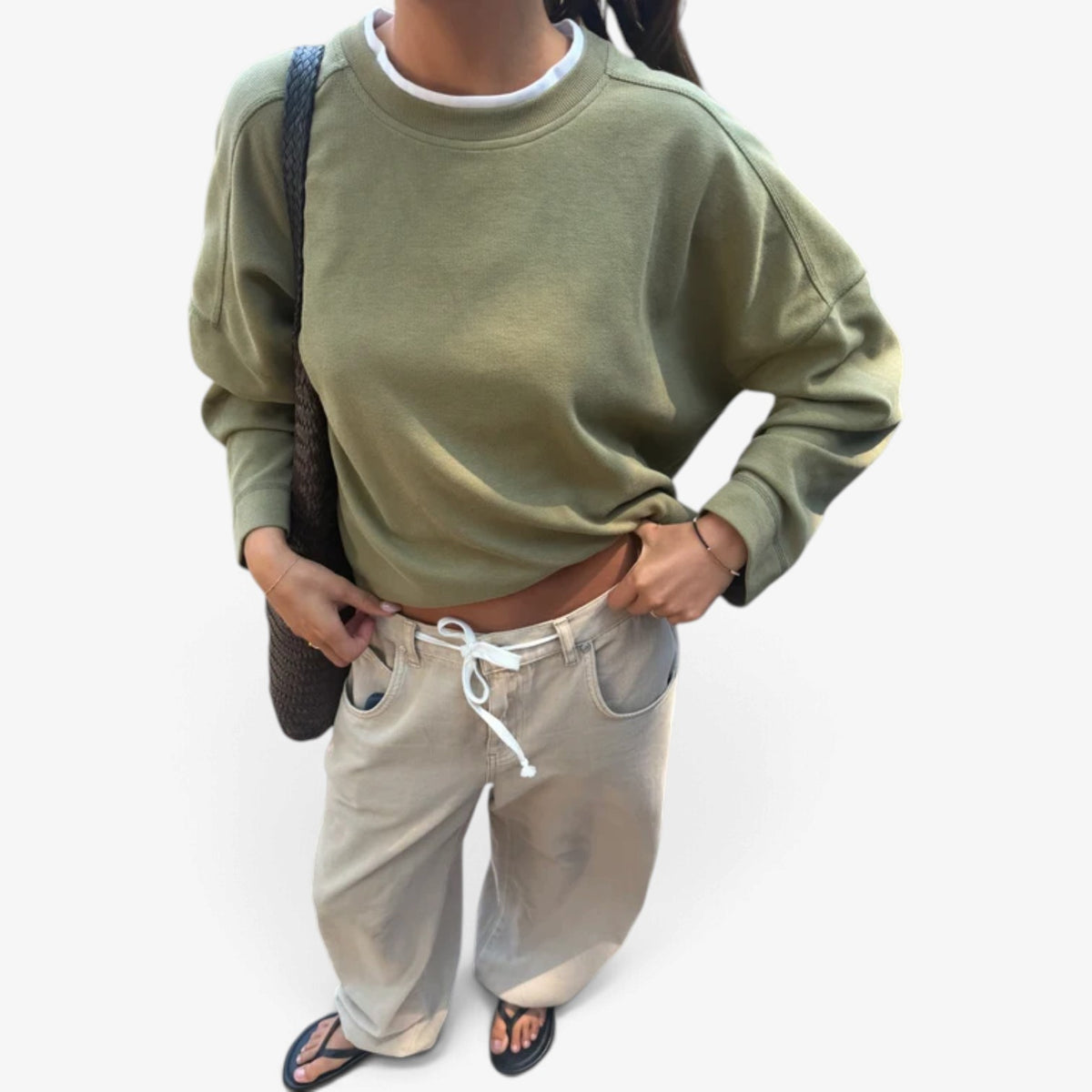 Severine™ Cropped Crewneck Sweatshirt