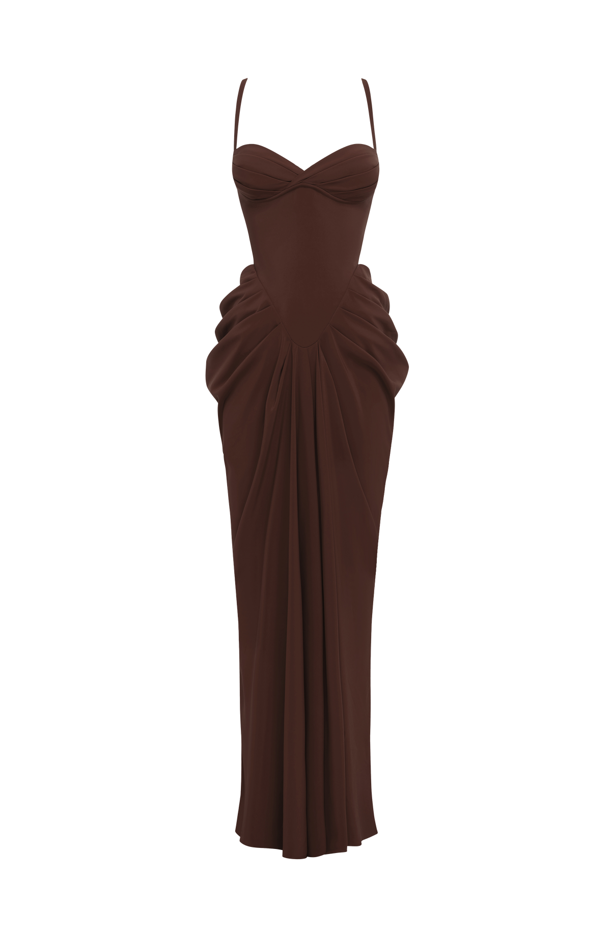 Lucille Maxi Dress - Plum Brown
