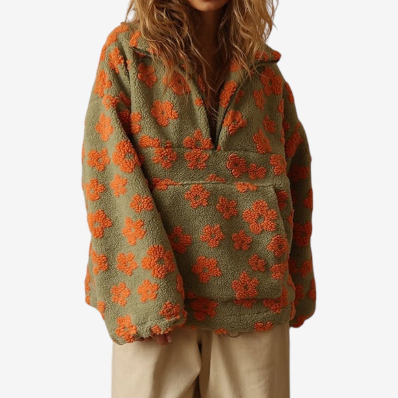 Emmanuelle™ Floral Fleece Sweater