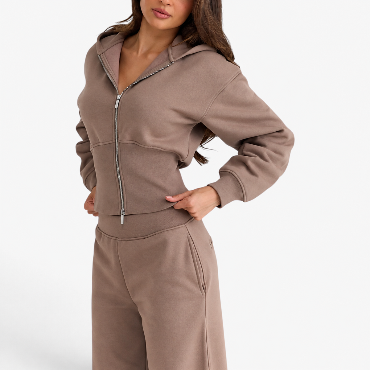 Mirella™ Corset Waist Zip Hoodie