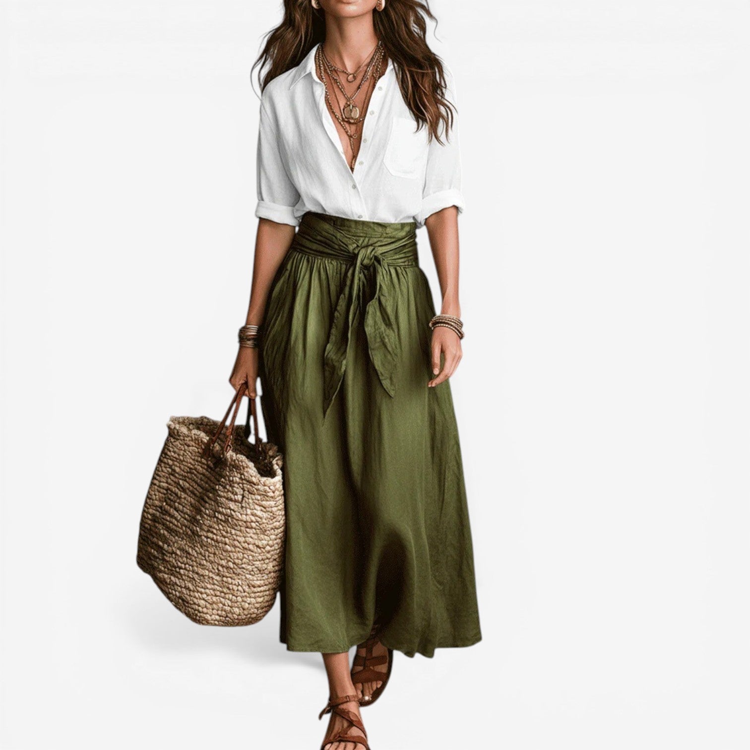 Aurea™ Flowing midi skirt set