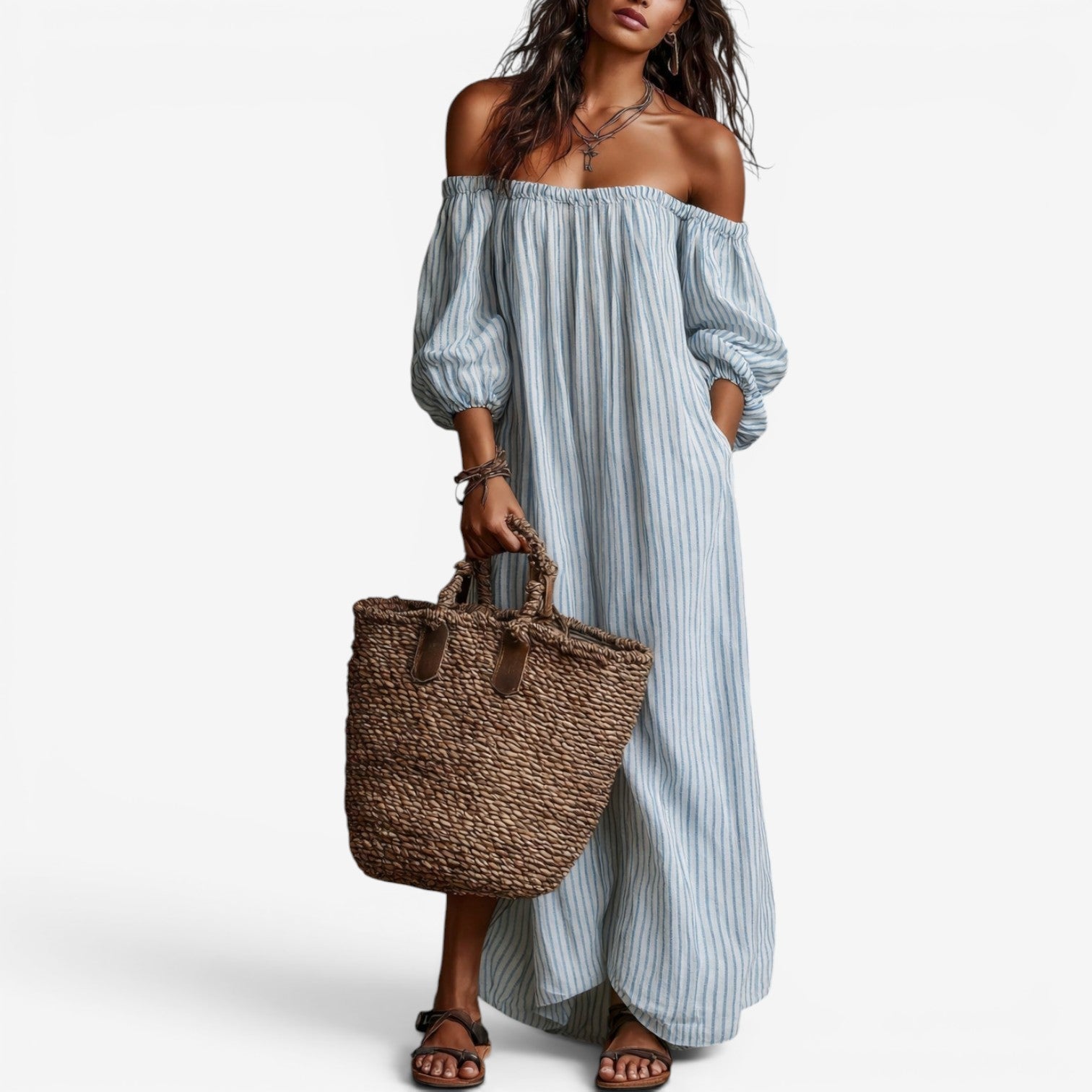 Faustina™ V-neck jumpsuit with buttons