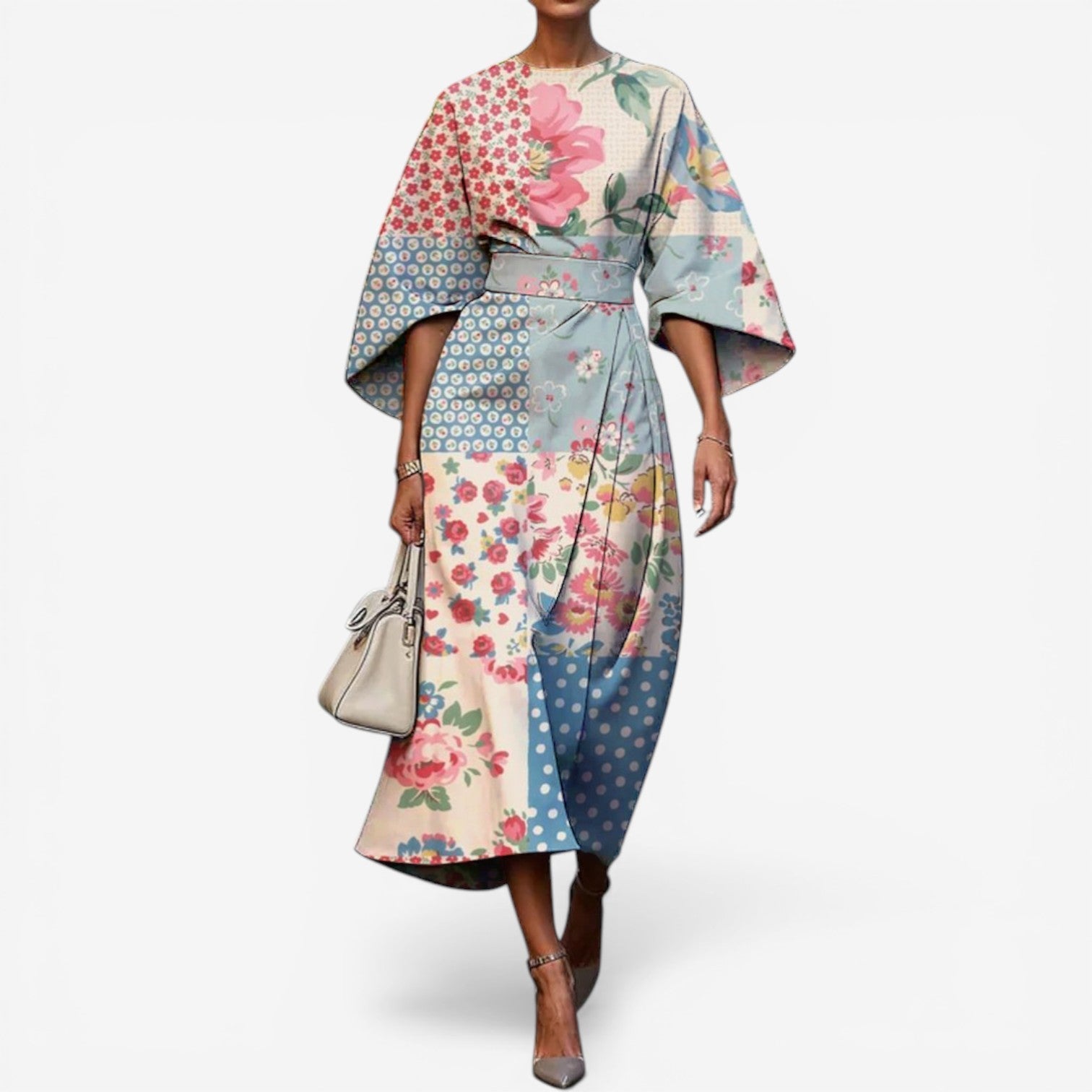 Zaquia™ Printed midi dress