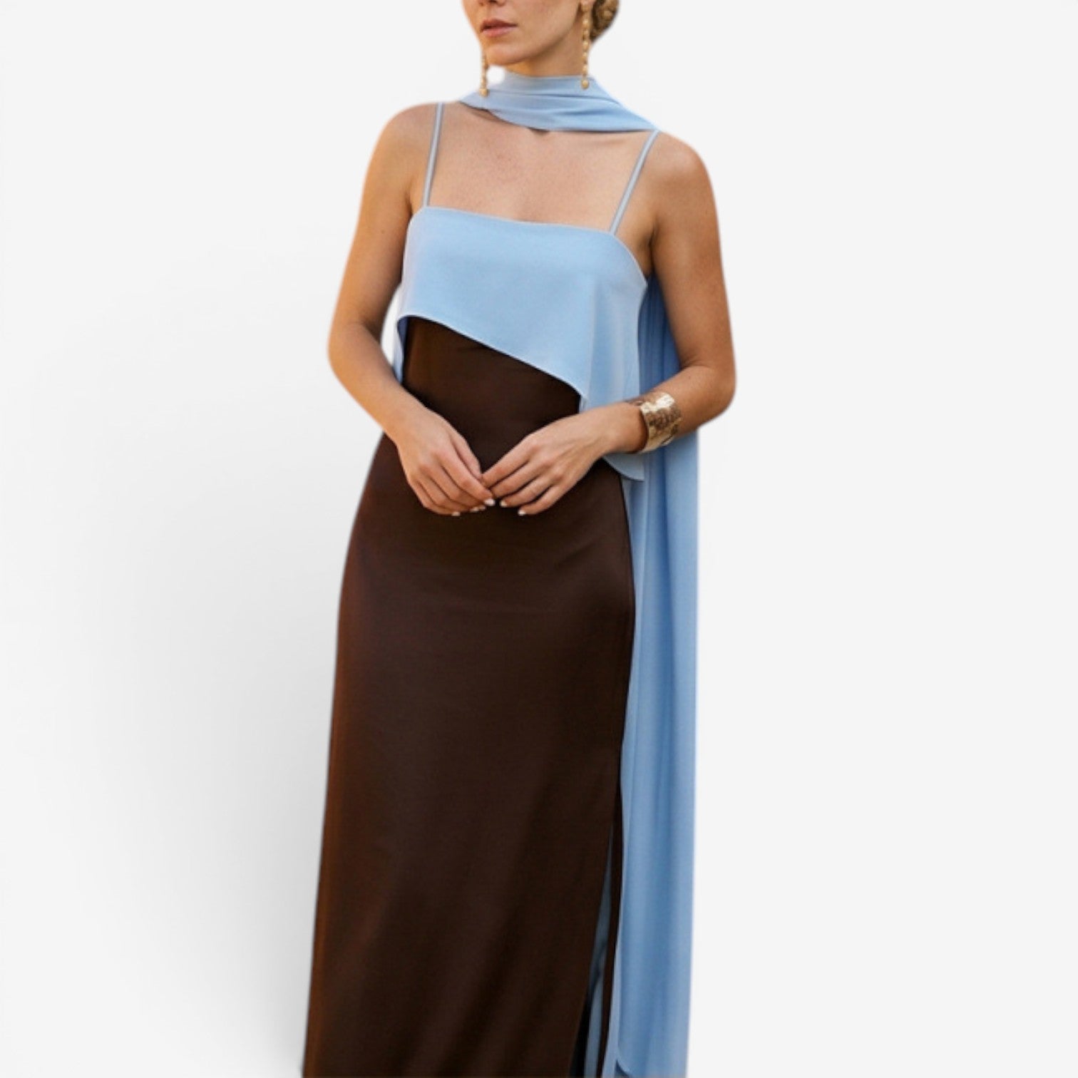 Dana™ Two-tone long dress