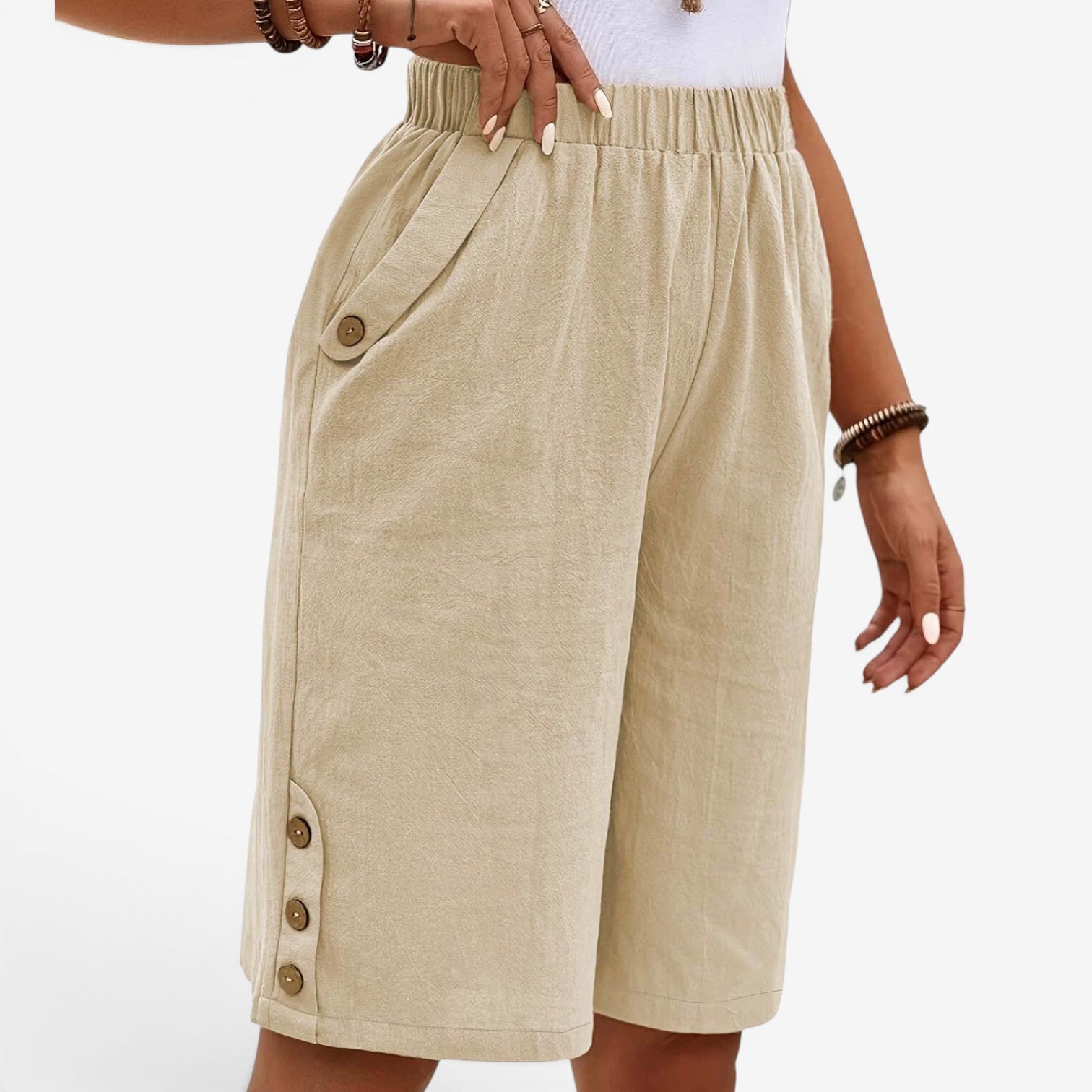 Gianne™ Linen capri shorts