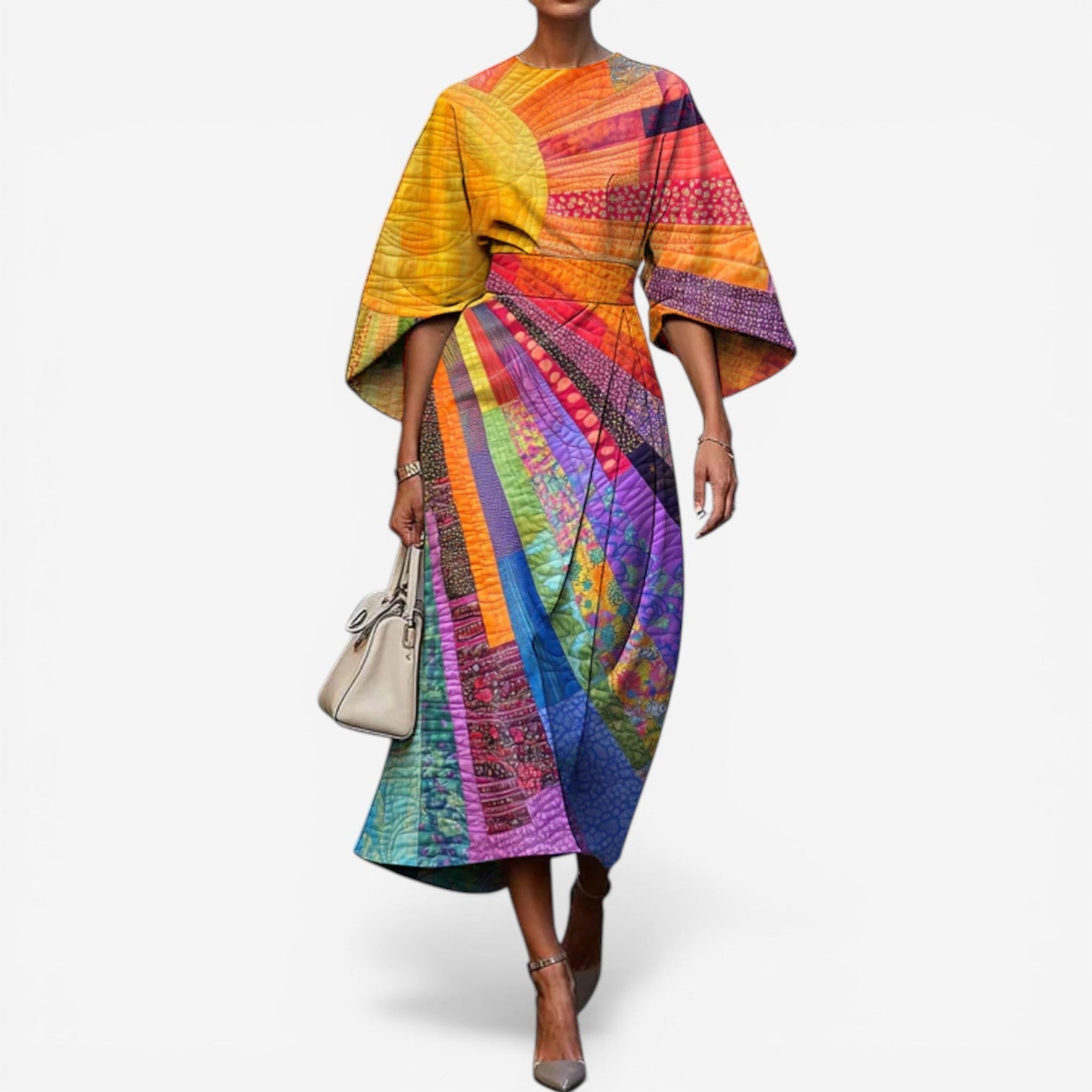 Zaquia™ Printed midi dress