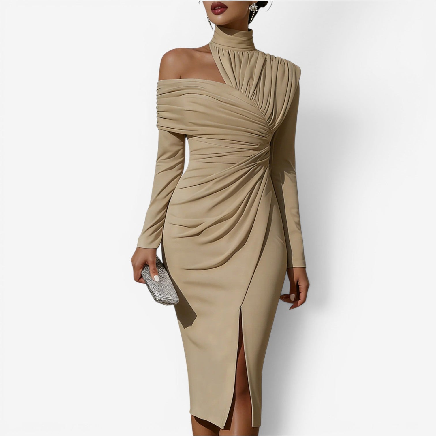Queenie™ Wrap midi dress