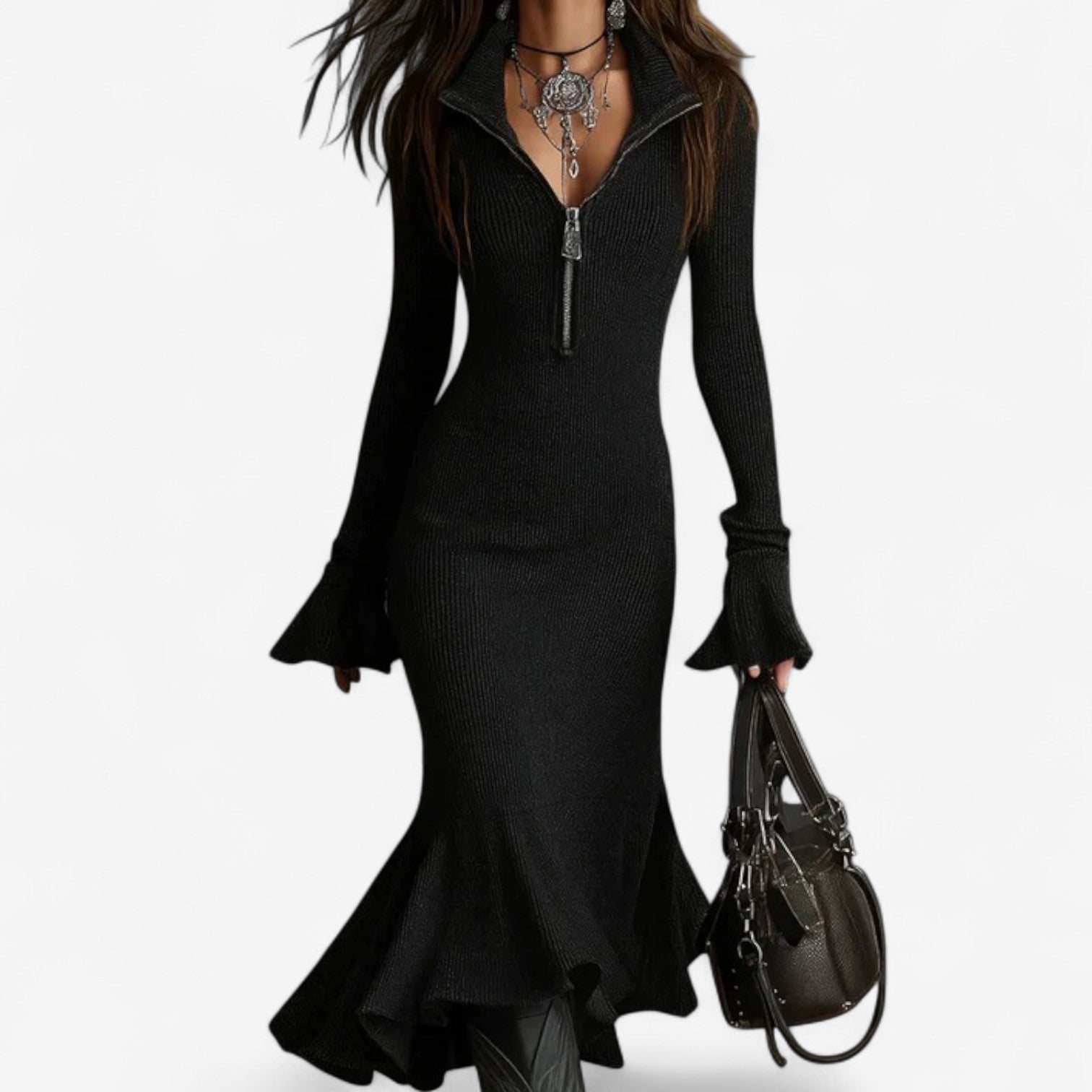 Maud™ Zip-Neck Dress