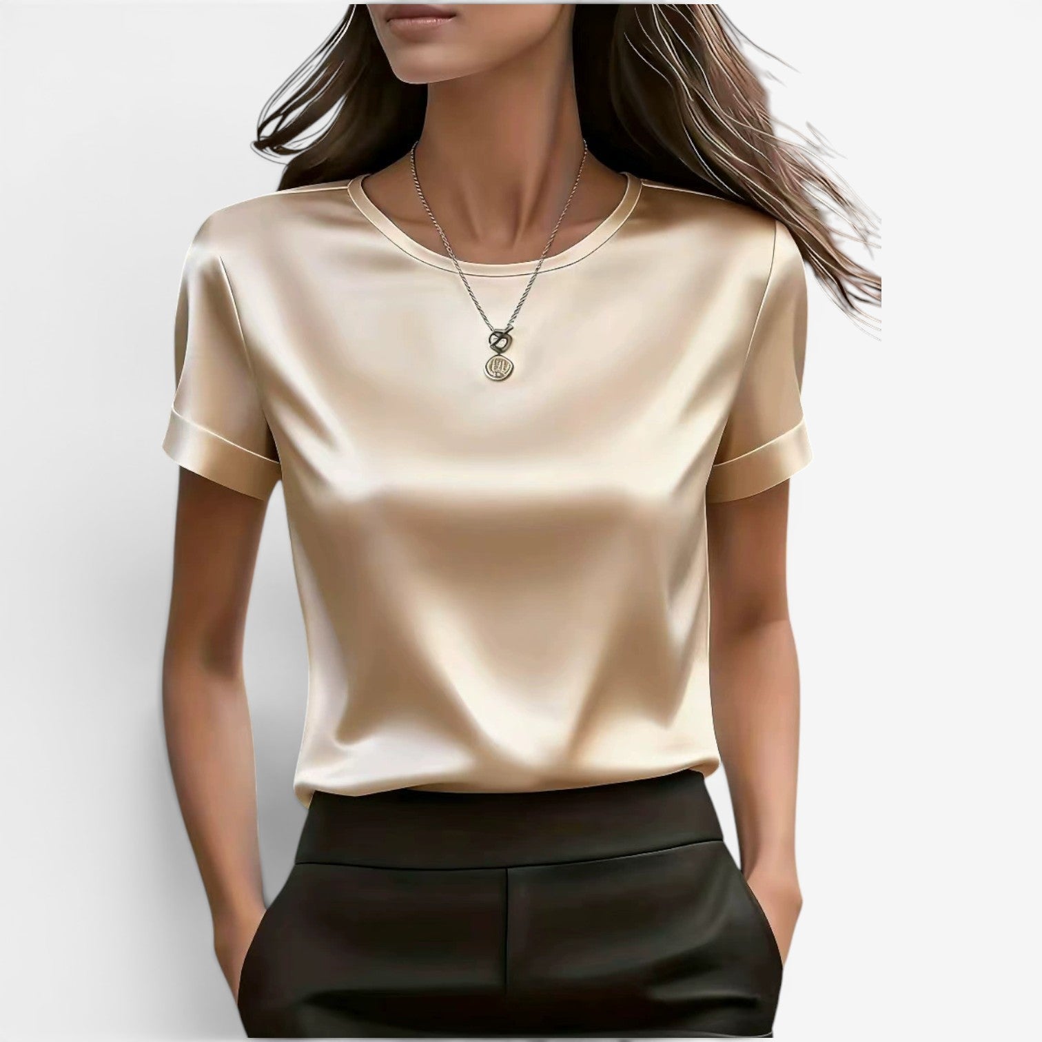 Adina™ Elegant satin T-shirt