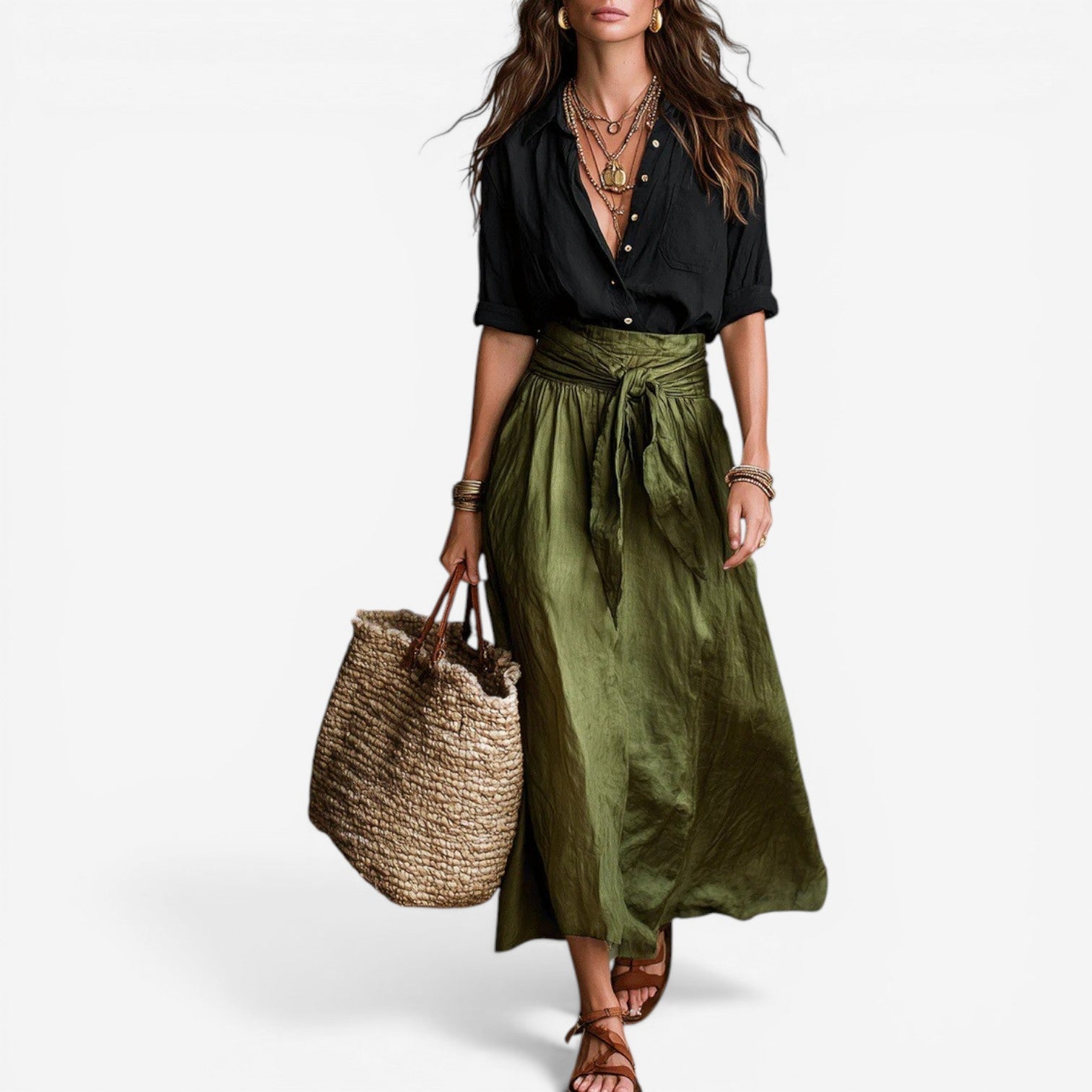 Aurea™ Flowing midi skirt set