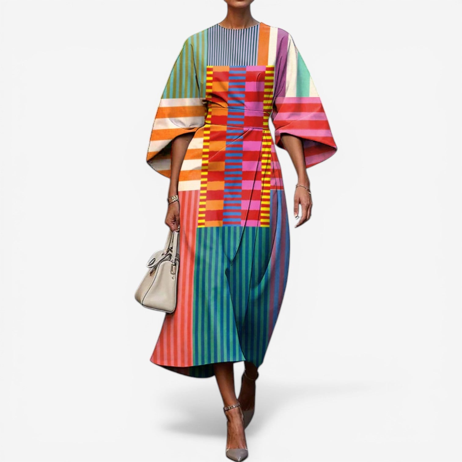 Zaquia™ Printed midi dress