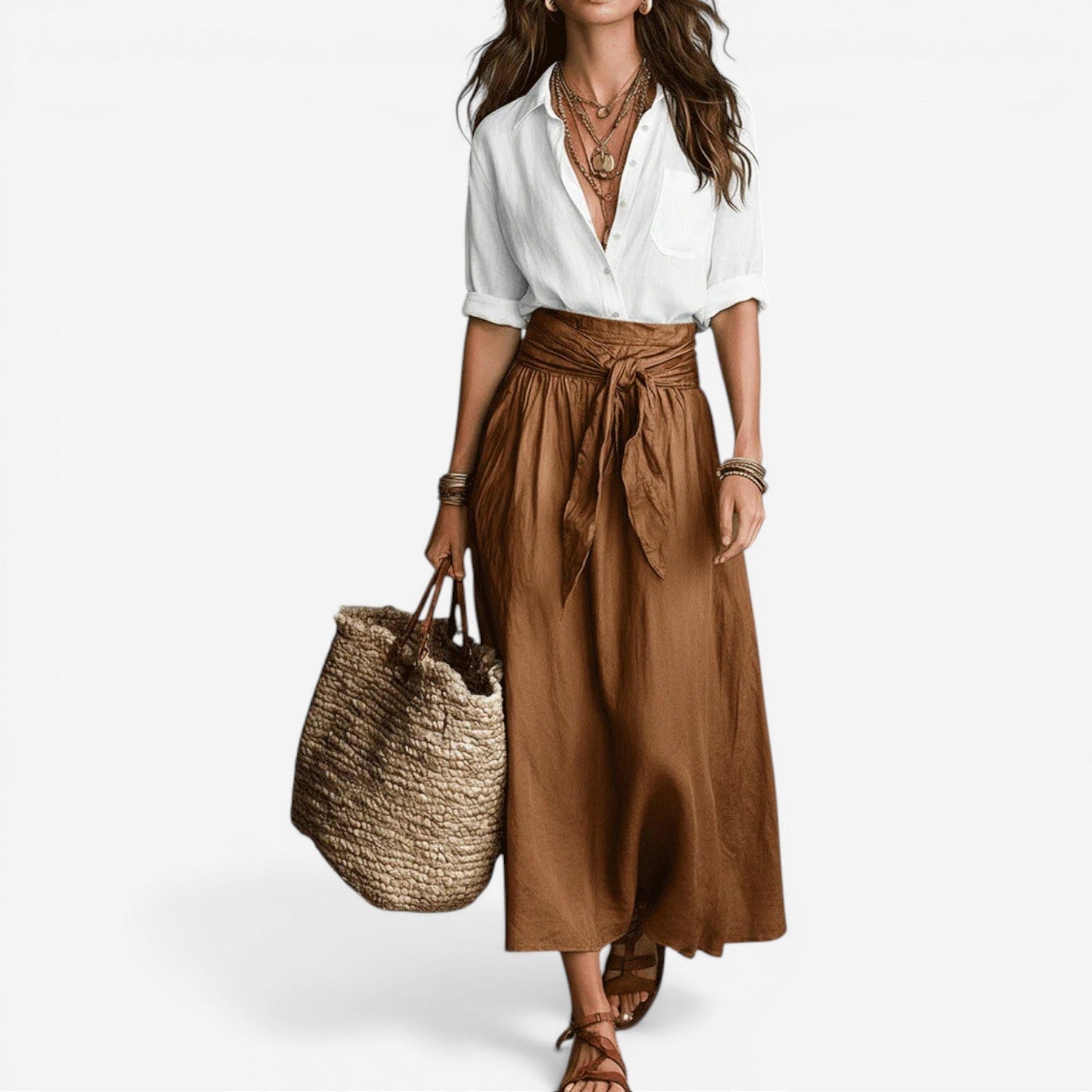 Aurea™ Flowing midi skirt set