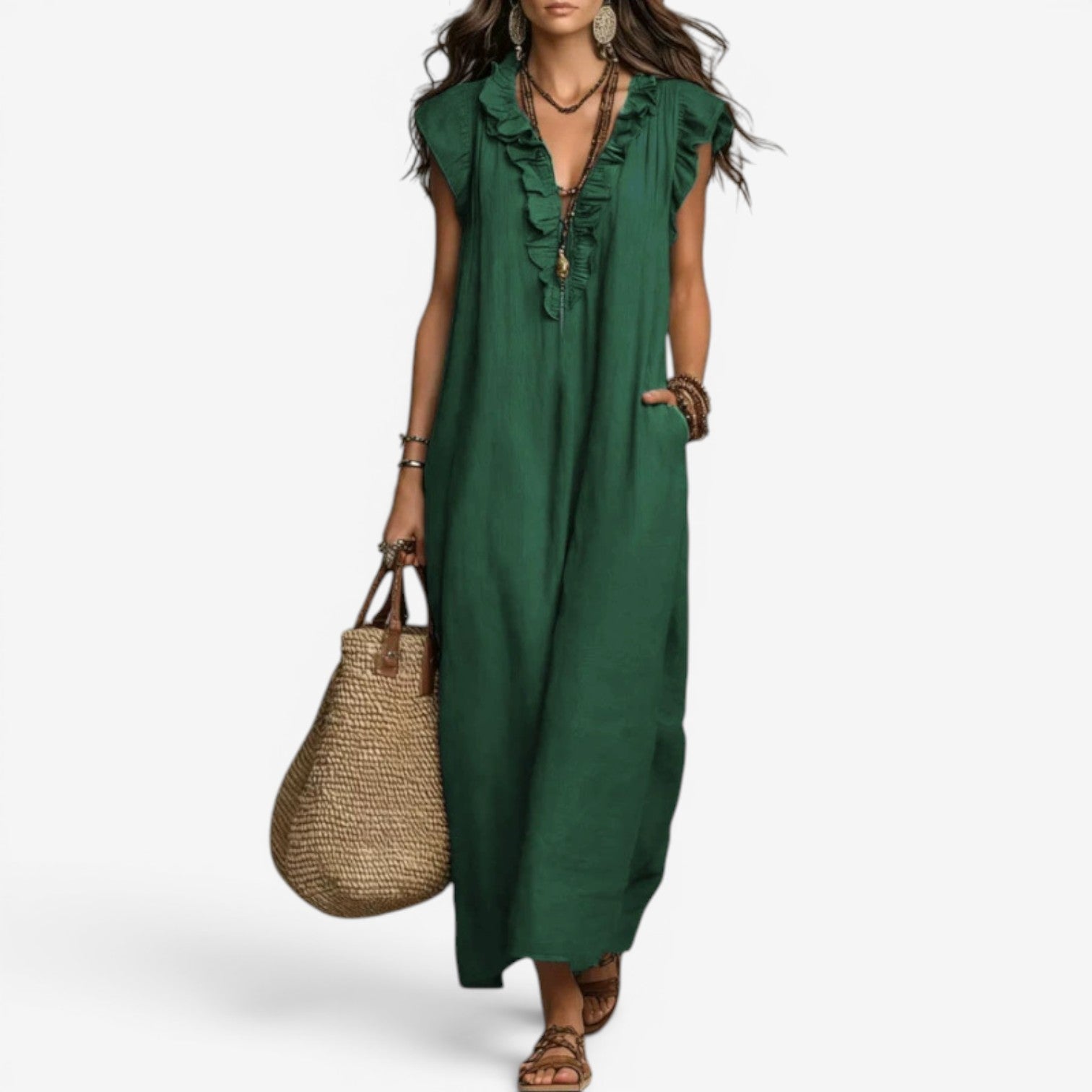 Jiuna™ Long linen dress