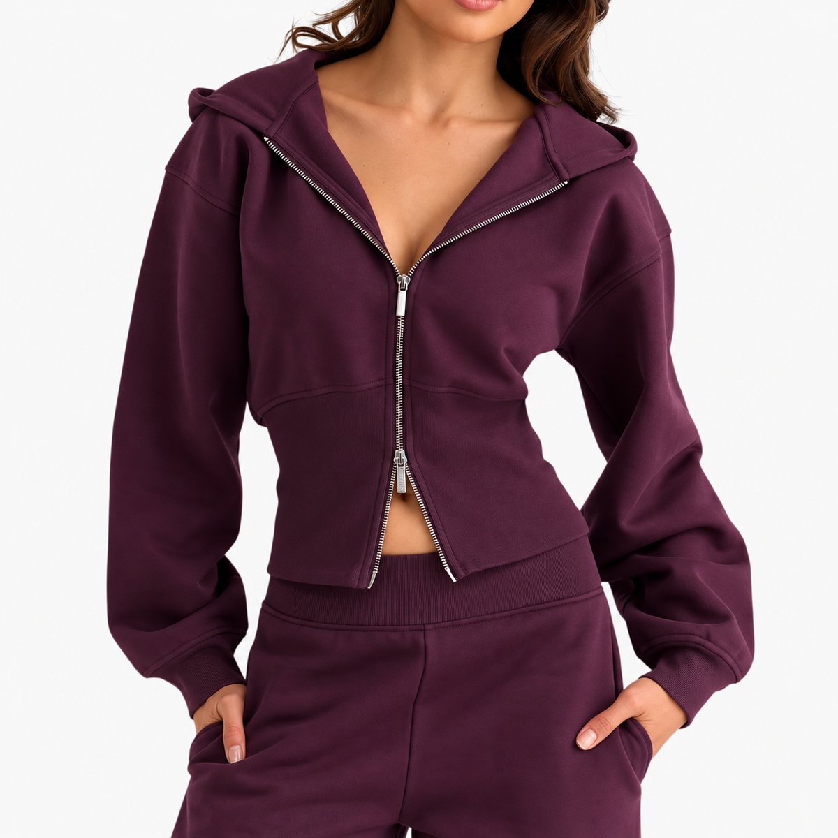 Mirella™ Corset Waist Zip Hoodie