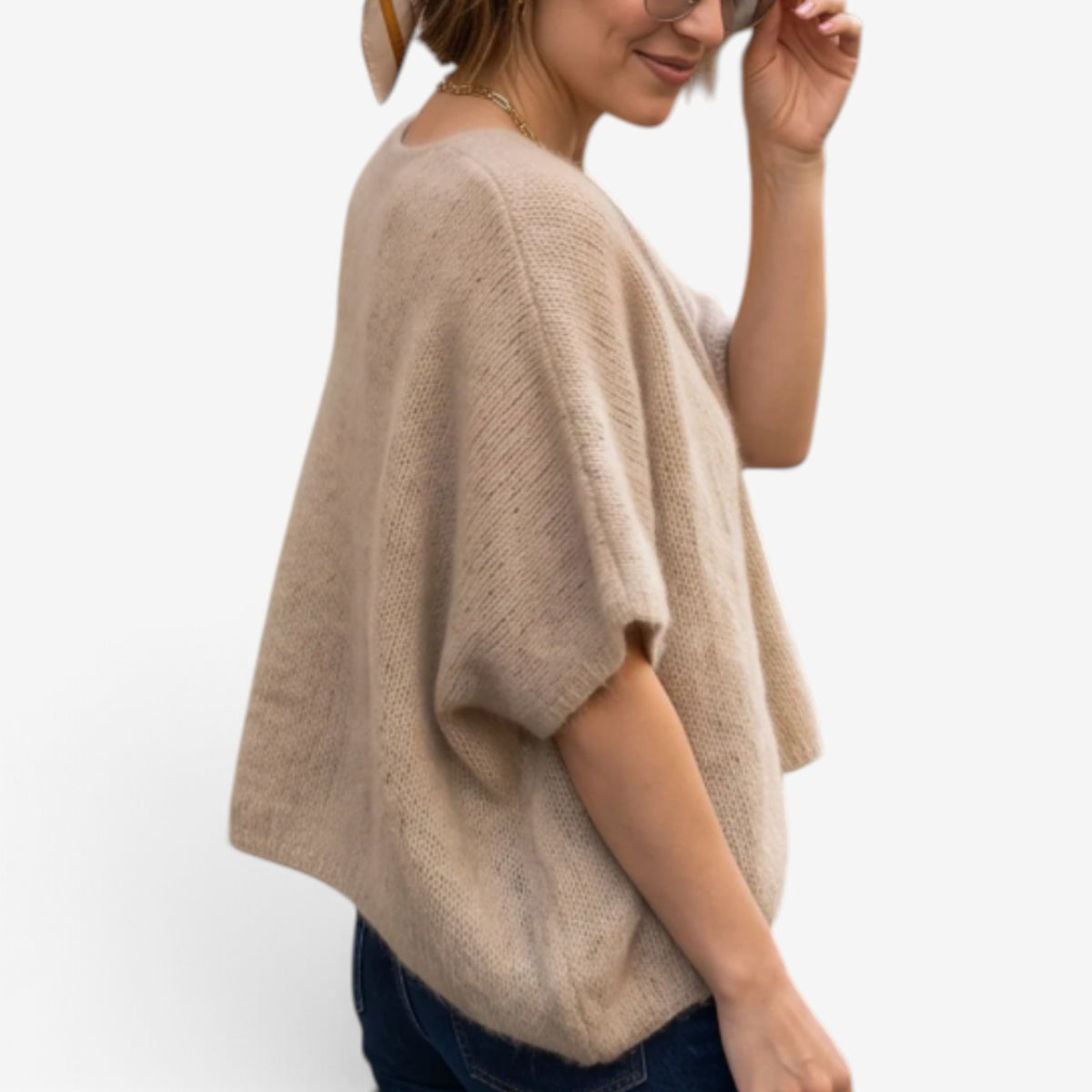 Aimee™ Oversized V-Neck Knit Vest