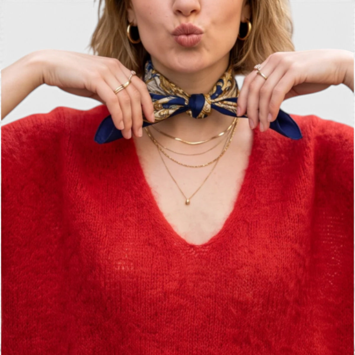 Aimee™ Oversized V-Neck Knit Vest