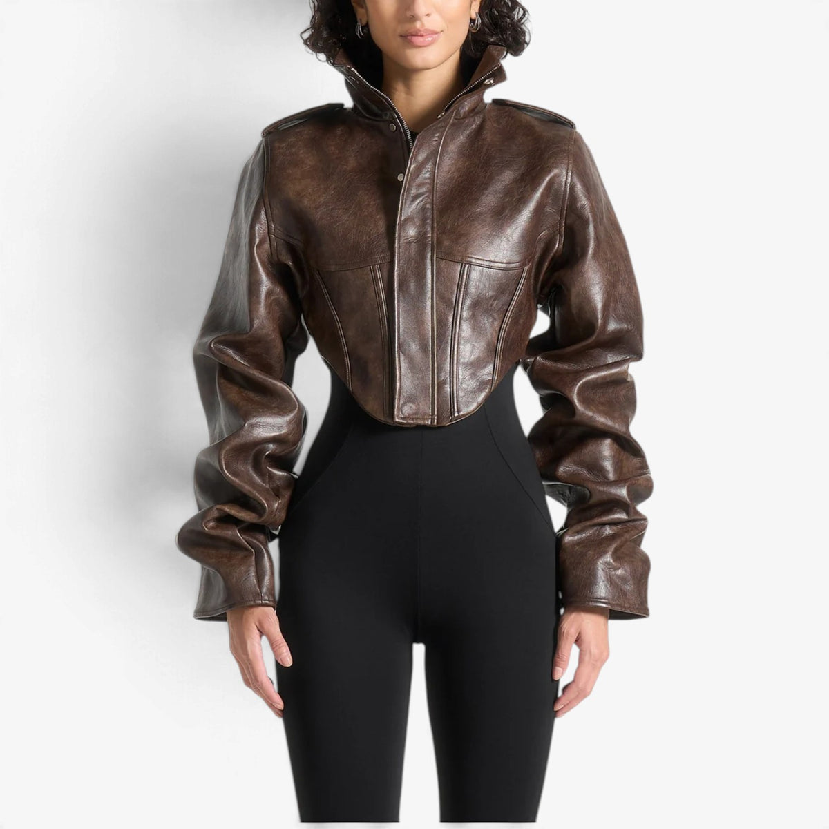 Cosette™ Structured Funnel Collar Jacket